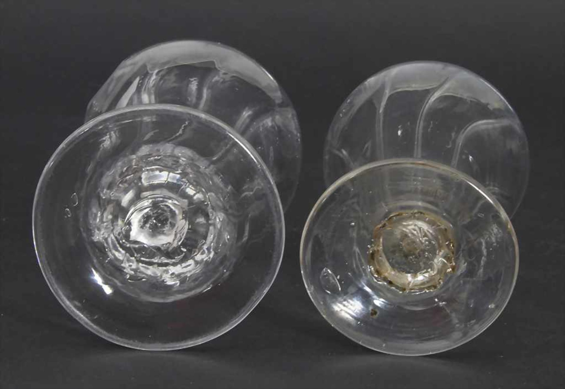 Paar antike George II Jelly Gläser / Two antique George II jelly glasses, England, um 1760 - Image 3 of 3