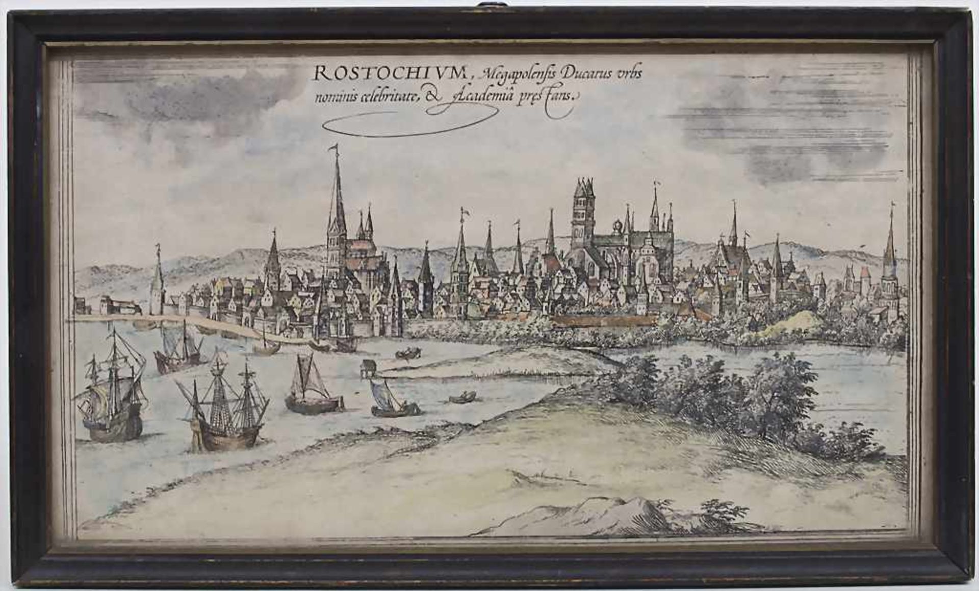 Satz 3 historische Stadtansichten 'Lindau', 'Frankfurt', 'Rostock' / a set of 3 historical city - Image 4 of 5