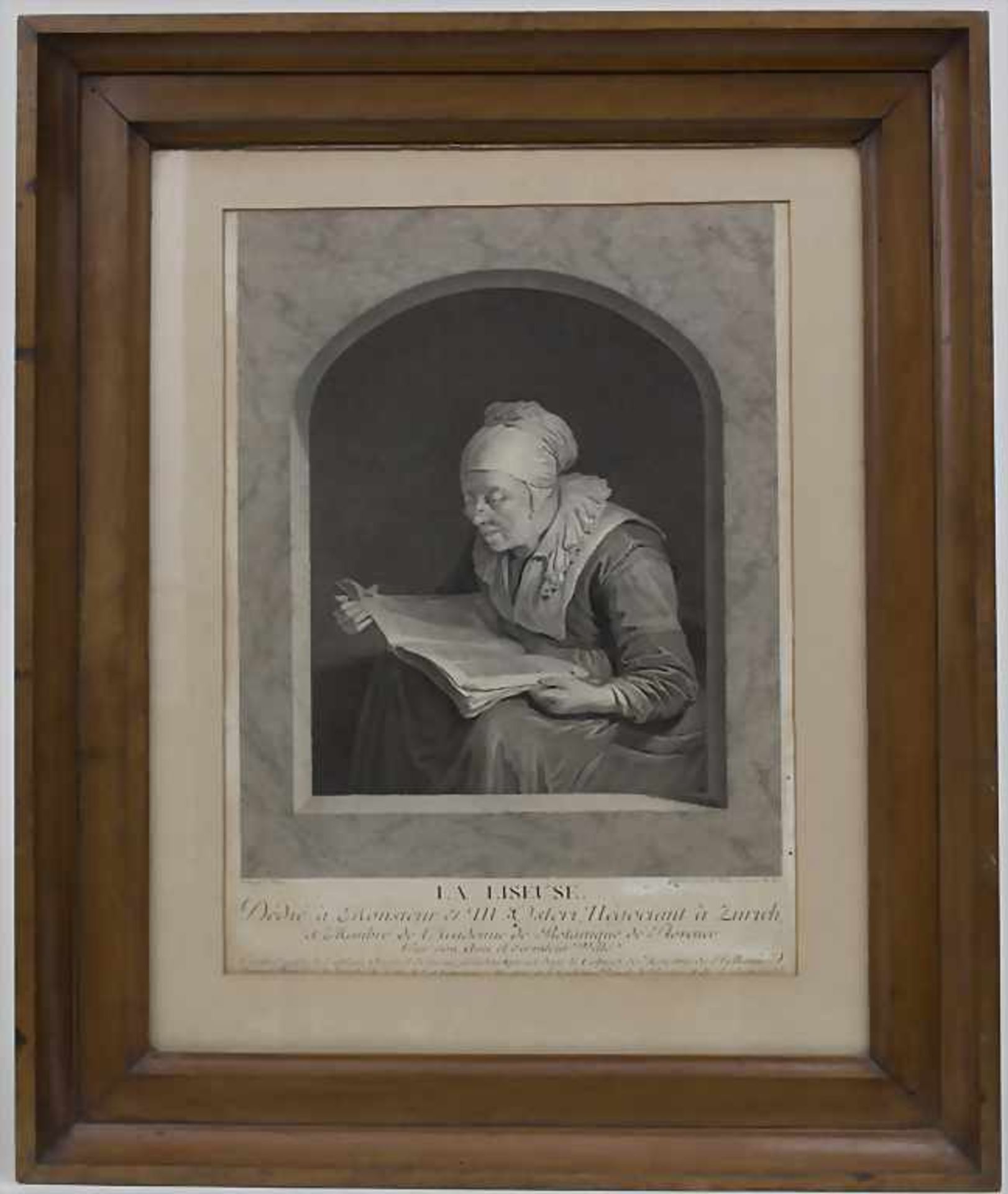 J.G. Wille (1715-1808), 'La Liseuse' - Image 2 of 4