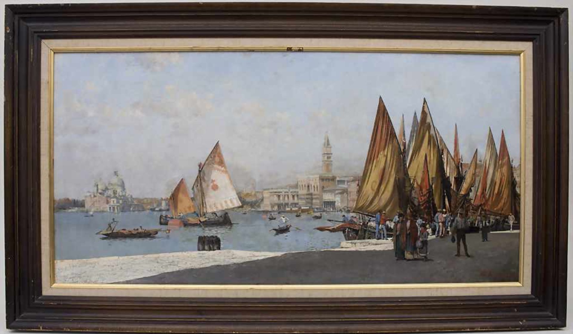 G. Echevarria (19./20. Jh.), 'Venedig: Hafen vor dem Dogenpalast' / 'Venice: the harbour with the - Image 2 of 6