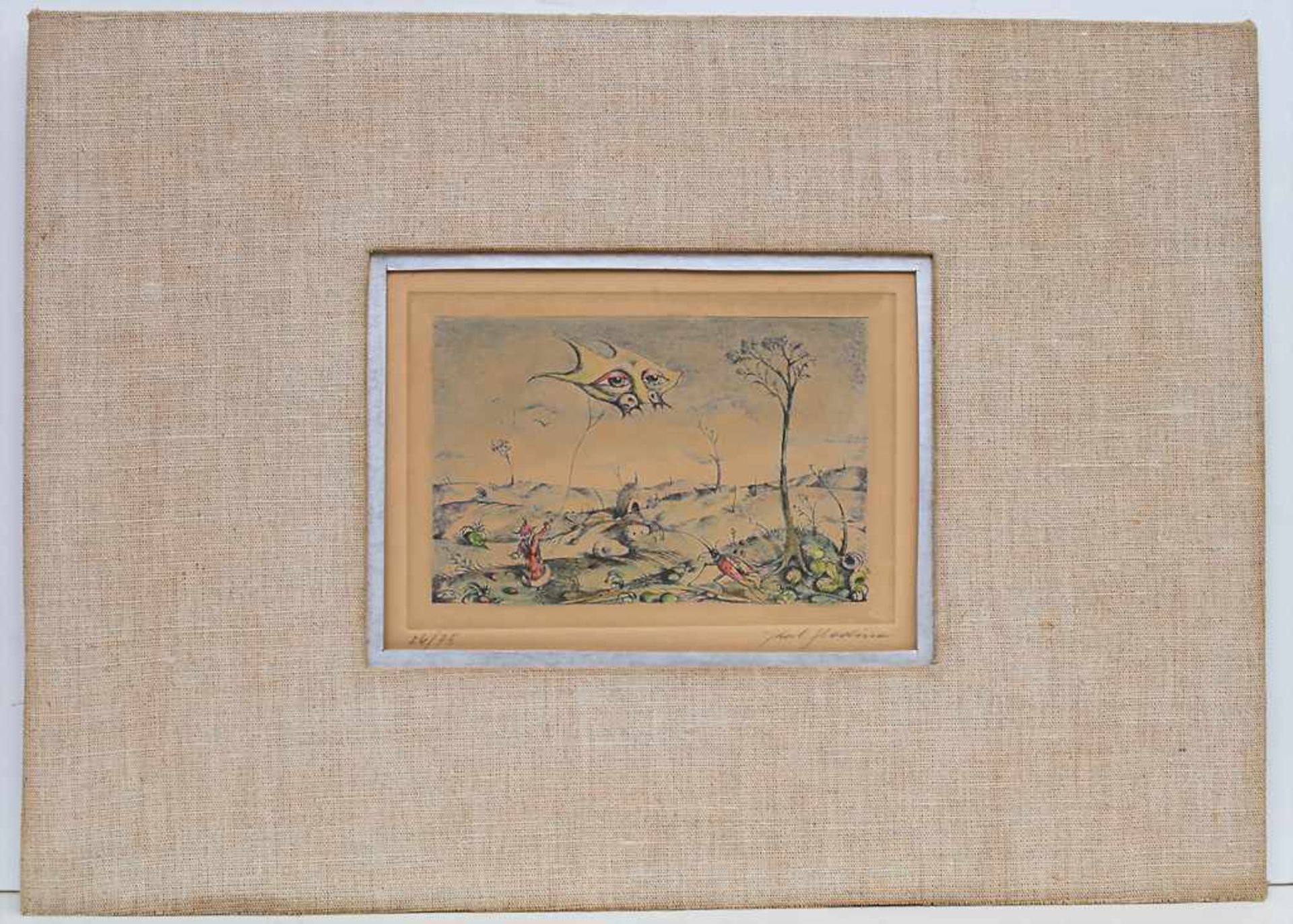 Karl Hodina (1935-2017), 'Fantastische Landschaft mit Drachen' / 'A landscape with a kite' - Image 2 of 5