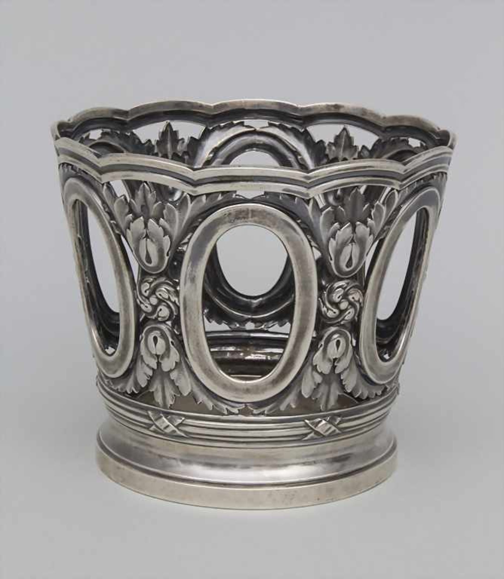 Blumenübertopf / A silver cachepot, Risler & Carre, Paris, um 1910 - Bild 2 aus 4