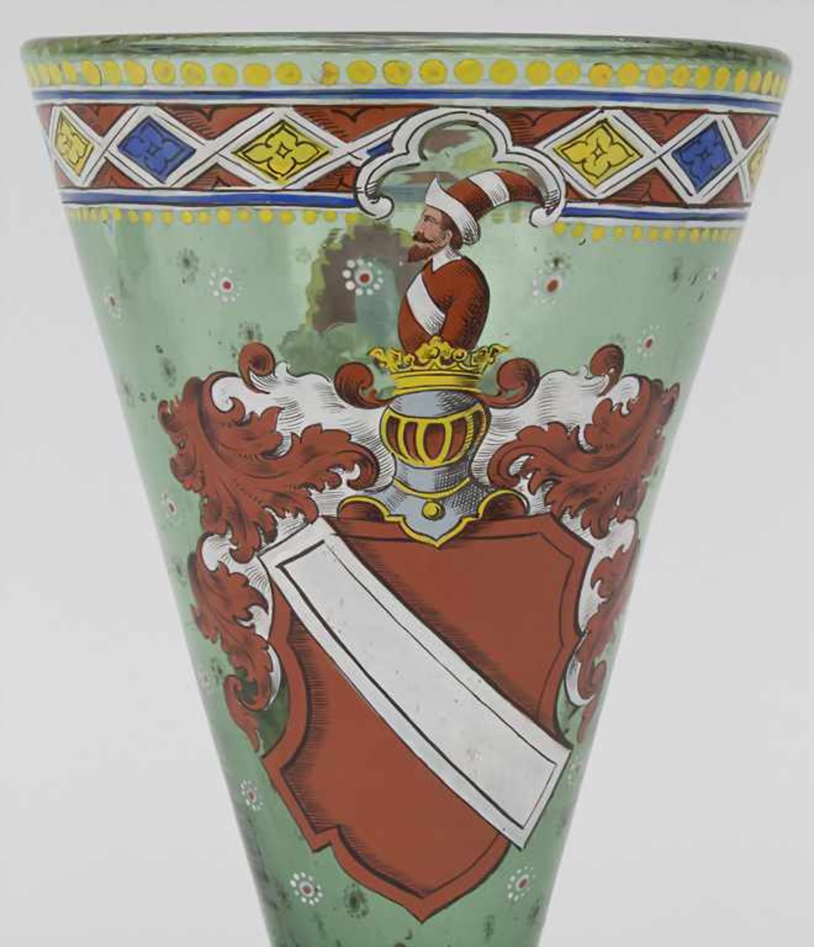 Pokal mit Wappendekor / A goblet with coat of arms, 18. / 19. Jh. - Image 3 of 6