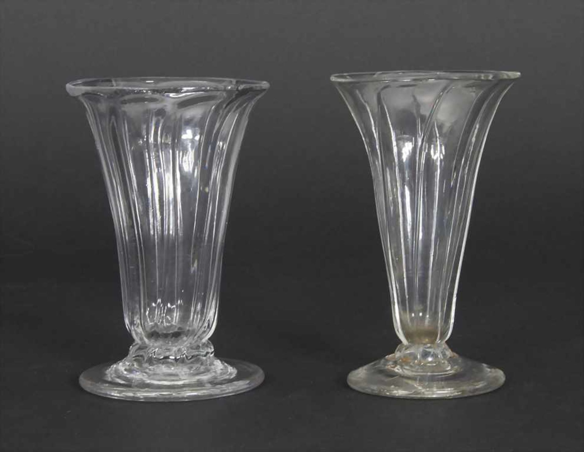 Paar antike George II Jelly Gläser / Two antique George II jelly glasses, England, um 1760