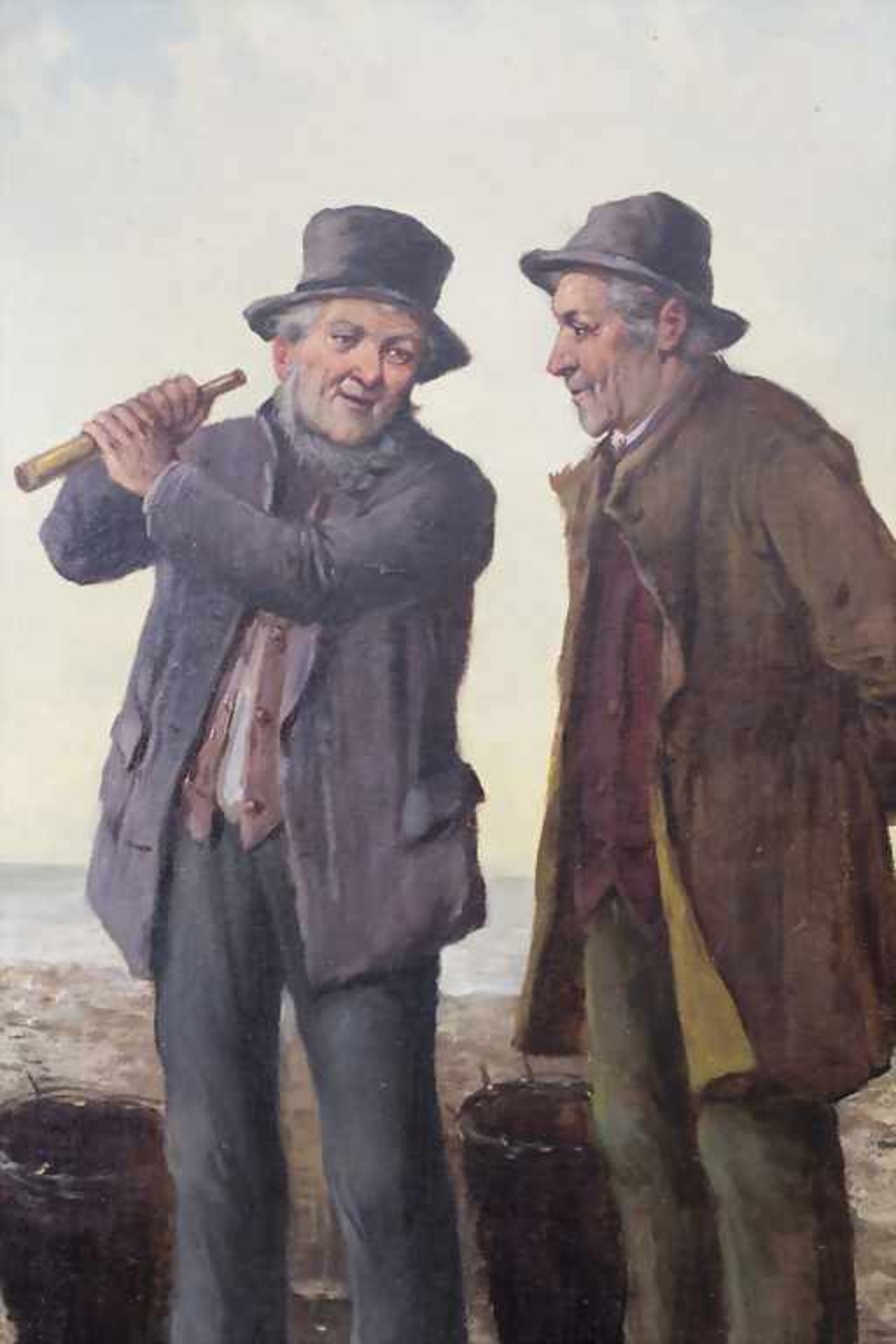 Constantin Stoitzner (1863-1934), 'Strandkieker' / 'Bay watching men' - Image 4 of 5