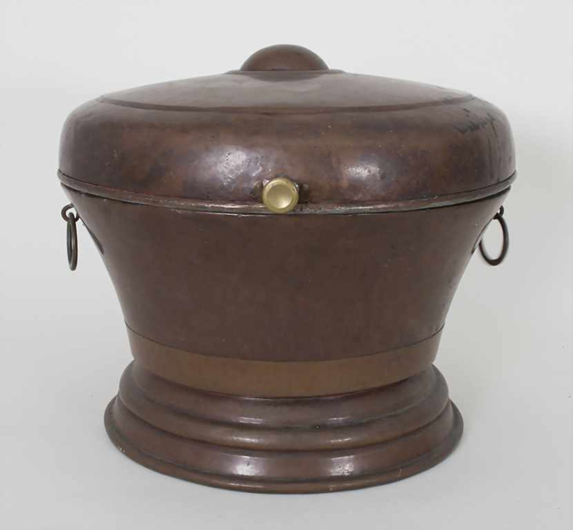 Großer Deckeltopf / A large copper pot, 18./19. Jh. - Bild 2 aus 6