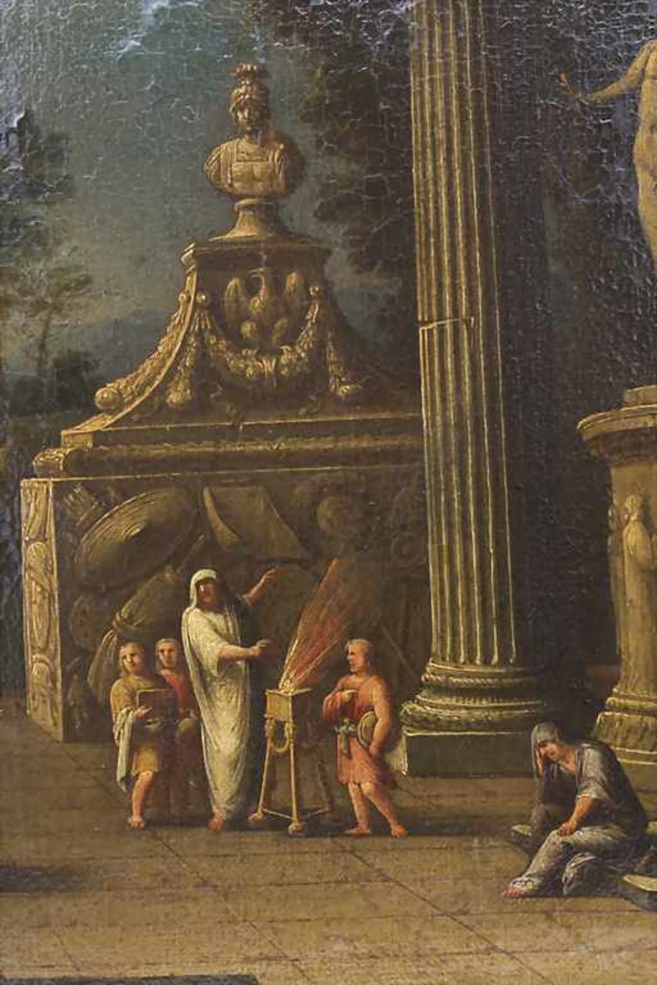 Francesco Pannini (1745-1812) (Zuschreibung / Attributed), 'Tempelruine Vesta mit Figurenstaffage' / - Image 3 of 8