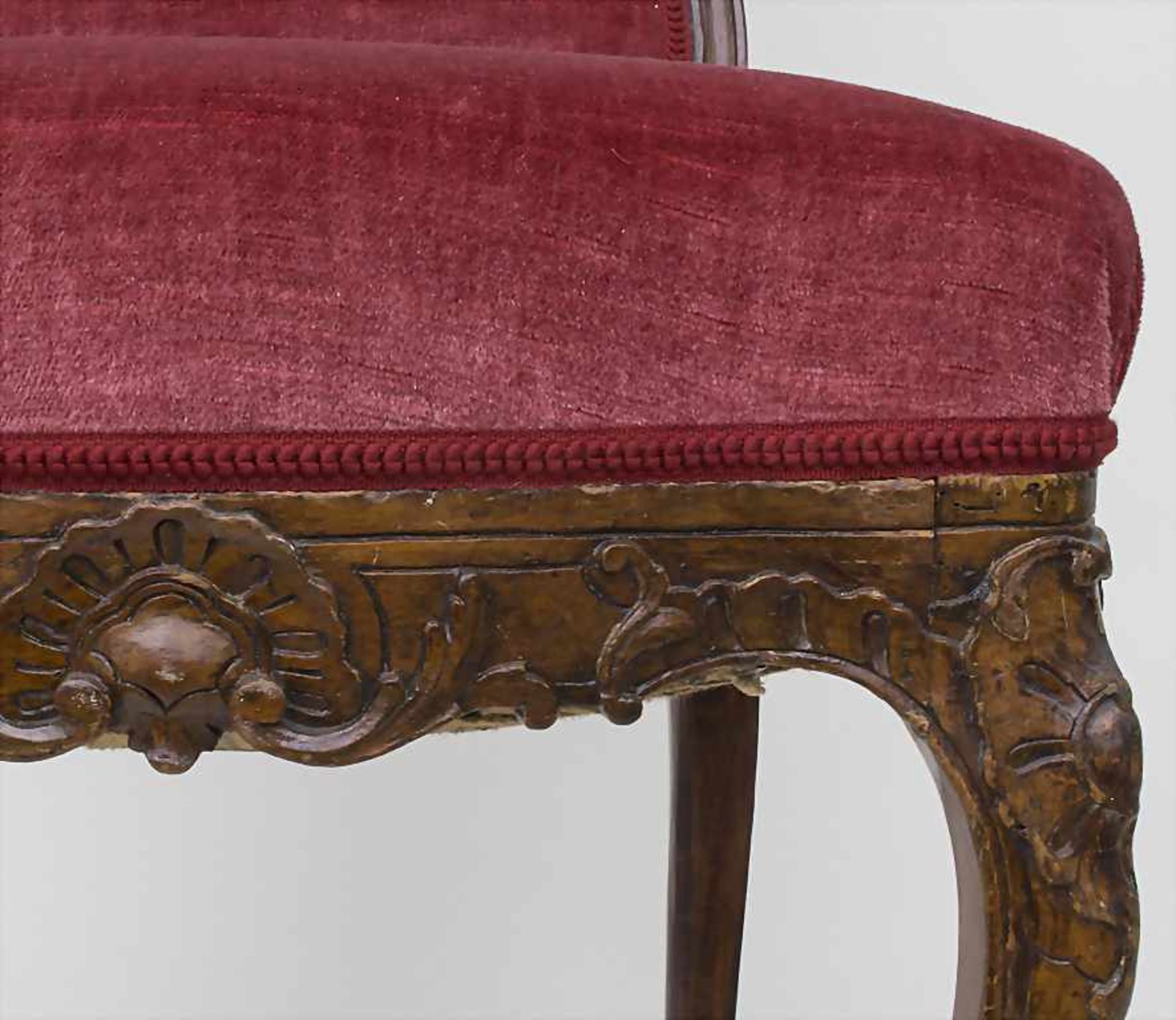 Rokoko--Stuhl mit Rocaillendekor / A Rococo chair with rocailles - Image 4 of 5