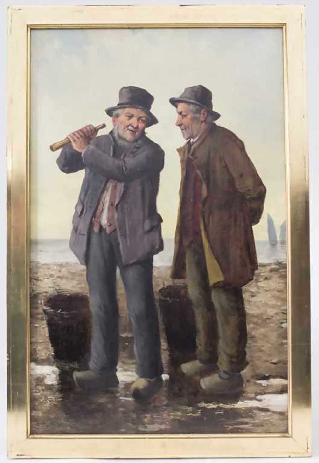 Constantin Stoitzner (1863-1934), 'Strandkieker' / 'Bay watching men' - Image 2 of 5