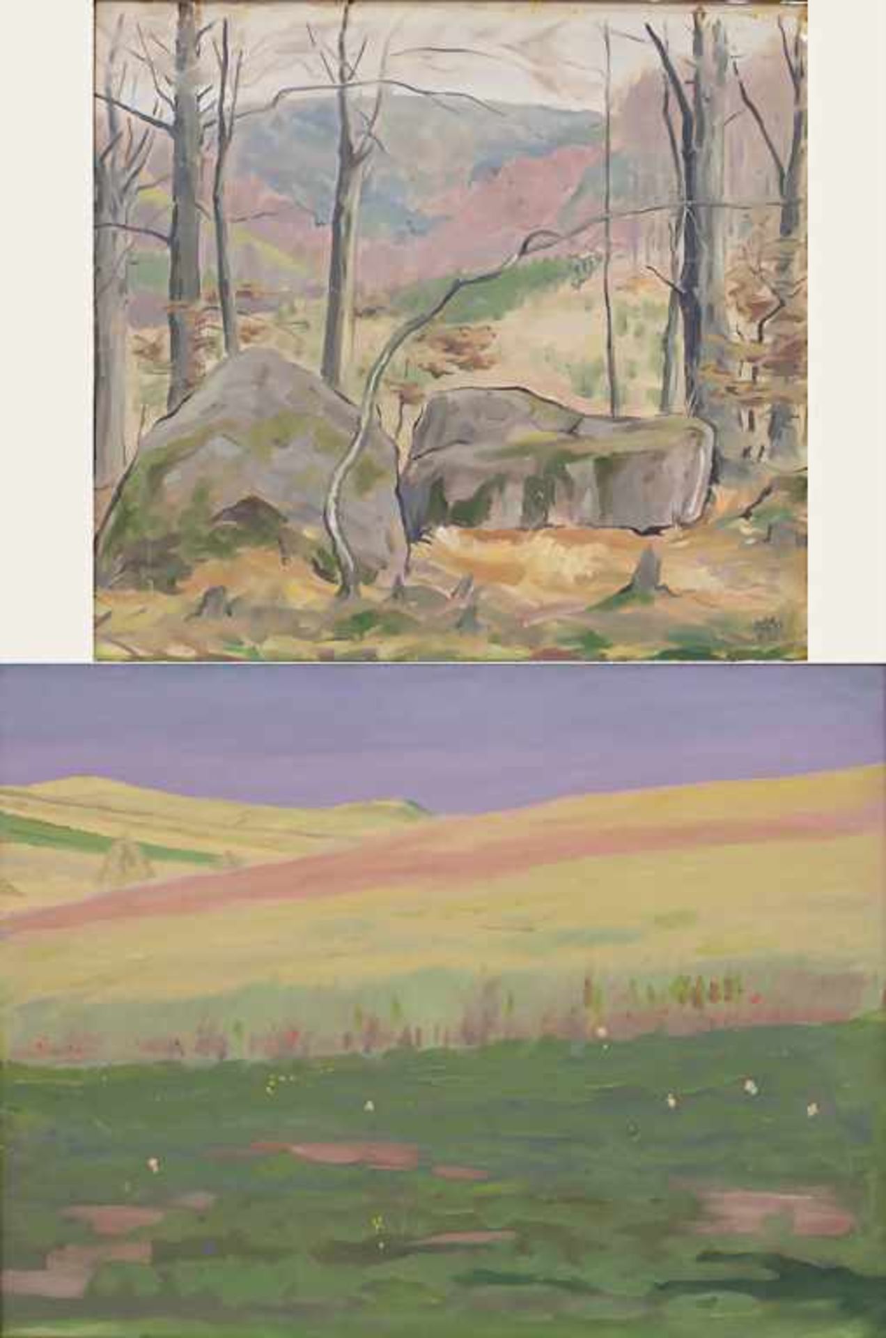 Monogrammist 'PM' (19./20. Jh.), 2 Landschaftsbilder / A set of 2 landscapes