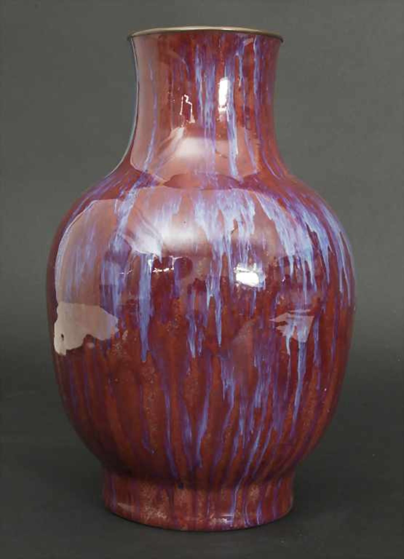 Ochsenblut-Vase / Sang De Boeuf 'Langyao Hong' Vase, China, Qing-Dynastie, 18. Jh. - Image 3 of 7
