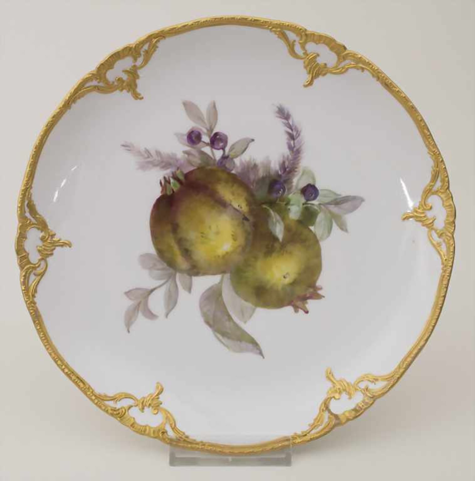 6 Teller mit Früchtemalerei / A set of 6 plates with fruits, KPM, Berlin, um 1900 - Bild 19 aus 22