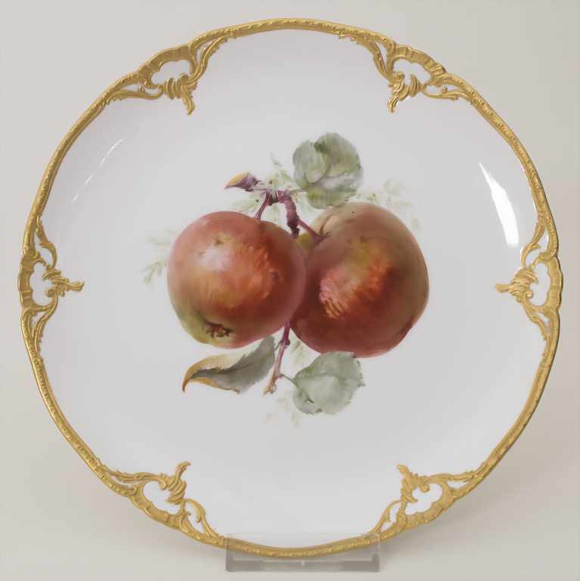 6 Teller mit Früchtemalerei / A set of 6 plates with fruits, KPM, Berlin, um 1900 - Bild 8 aus 22