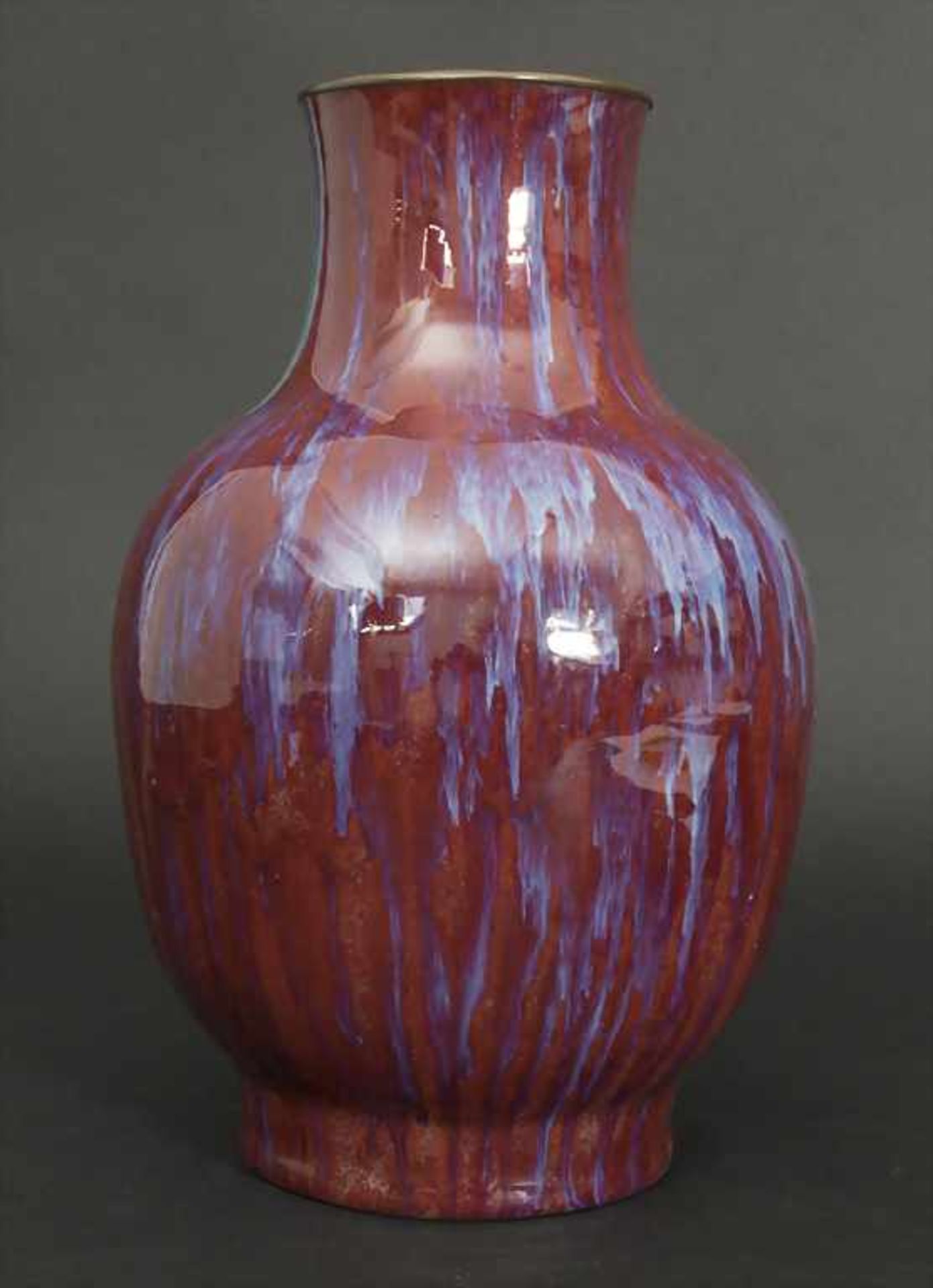 Ochsenblut-Vase / Sang De Boeuf 'Langyao Hong' Vase, China, Qing-Dynastie, 18. Jh. - Bild 2 aus 7