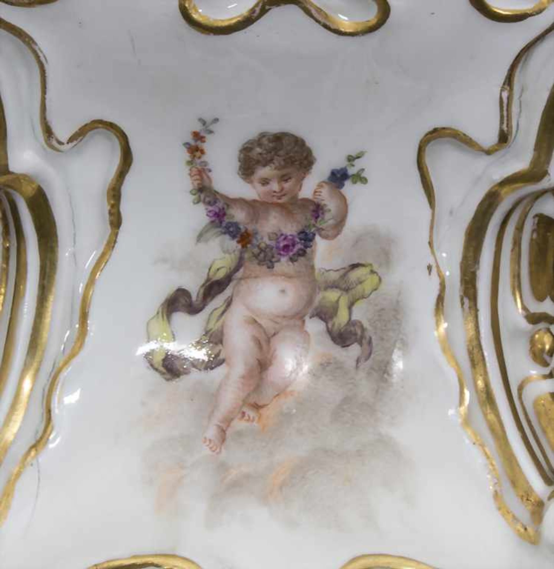 Paar frühe Sockel mit Watteau Malerei / A pair of early pedestals, Meissen, um 1745 - Image 3 of 17