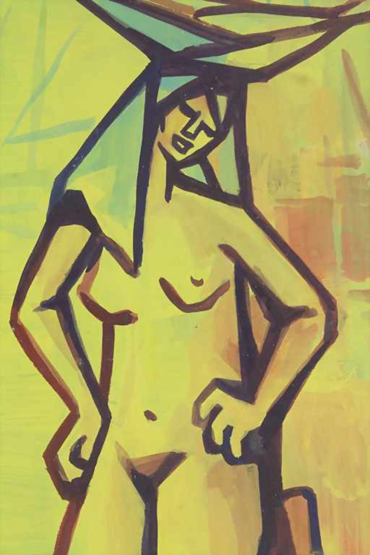 Zé Penicheiro (*1937), 3 Zeichnungen: 'Weibliche Akte' und 'Fischerin'/ 3 drawings 'female nudes' - Image 7 of 12
