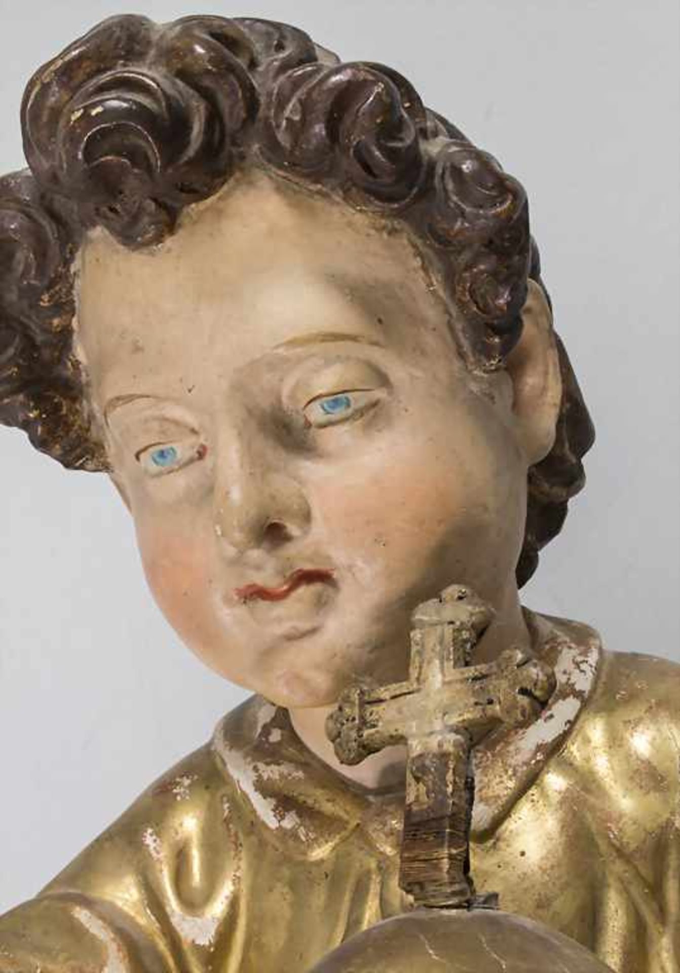 Barockfigur 'Jesusknabe mit Weltkugel' / A baroque figure 'Christ child with globe', deutsch, 18. - Bild 5 aus 8