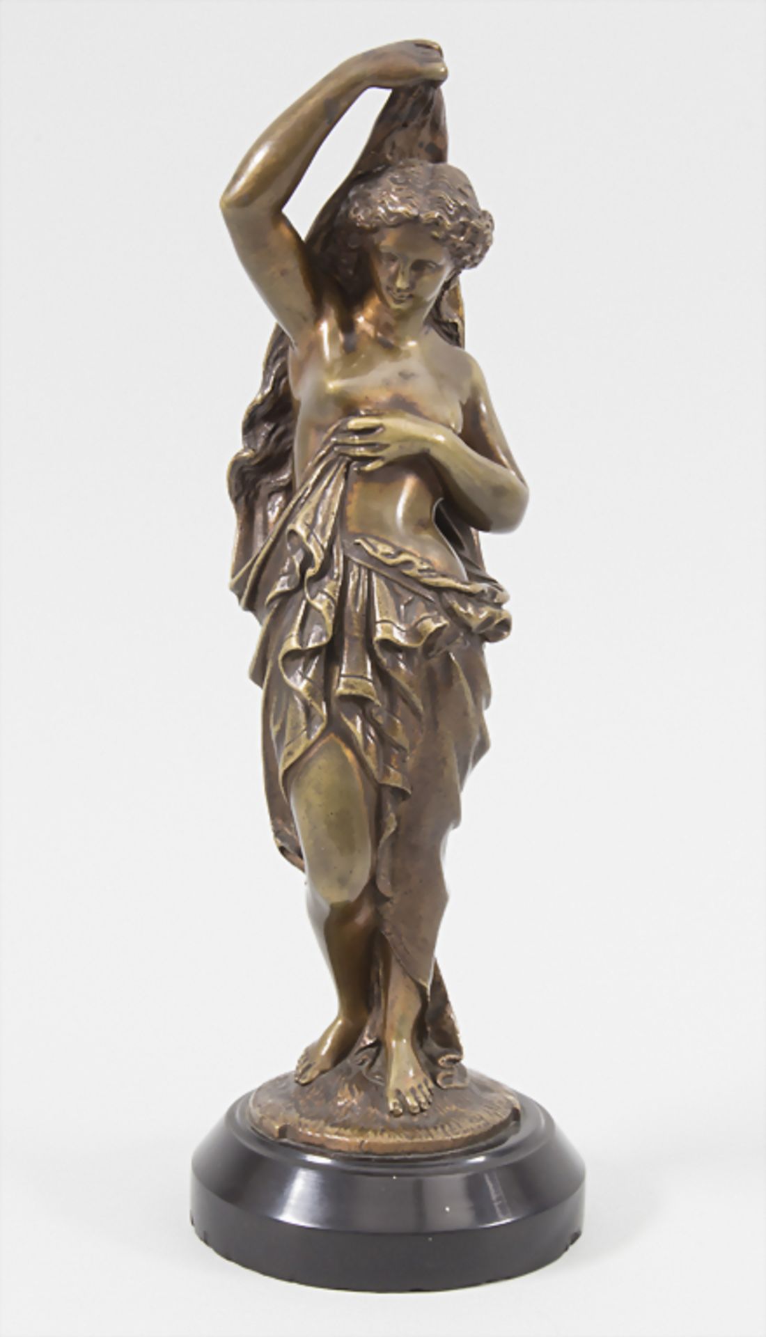 Bronzeskulptur 'Schleiertänzerin' / A bronze figure 'Female veil dancer', Frankreich, um
