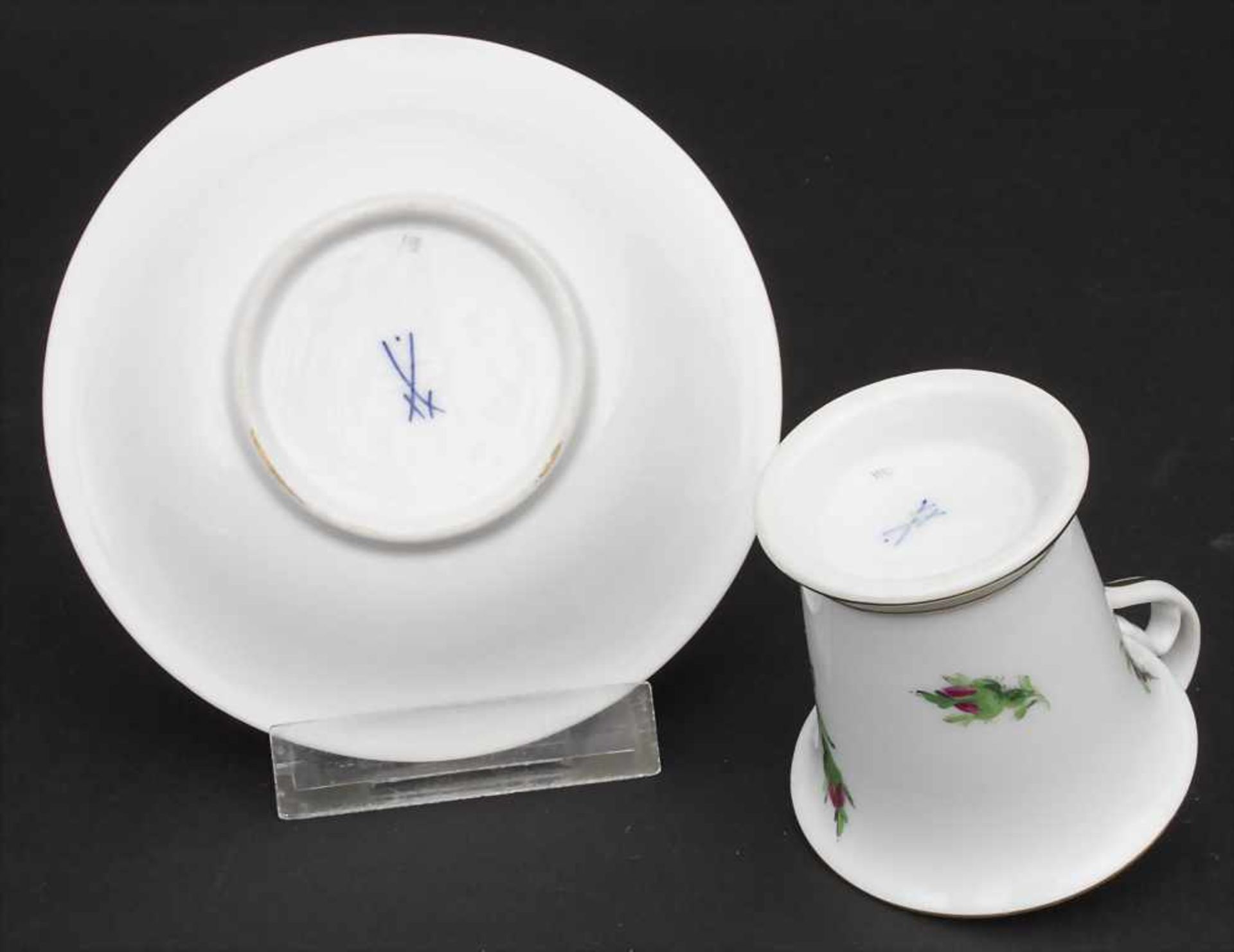 Konvolut Porzellane mit Rosendekor / A set of porcelain with roses, Meissen, 20. Jh. - Bild 9 aus 13