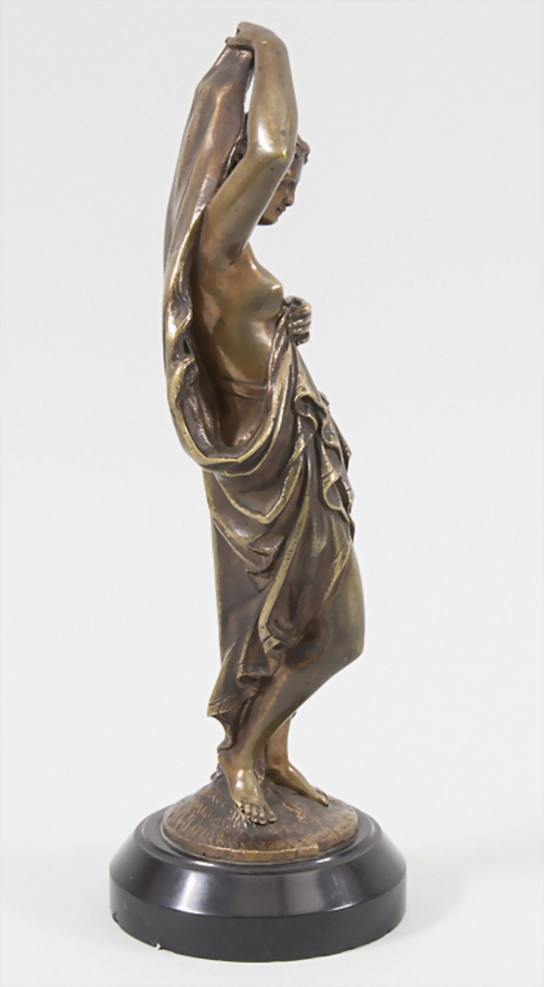 Bronzeskulptur 'Schleiertänzerin' / A bronze figure 'Female veil dancer', Frankreich, um - Image 6 of 7