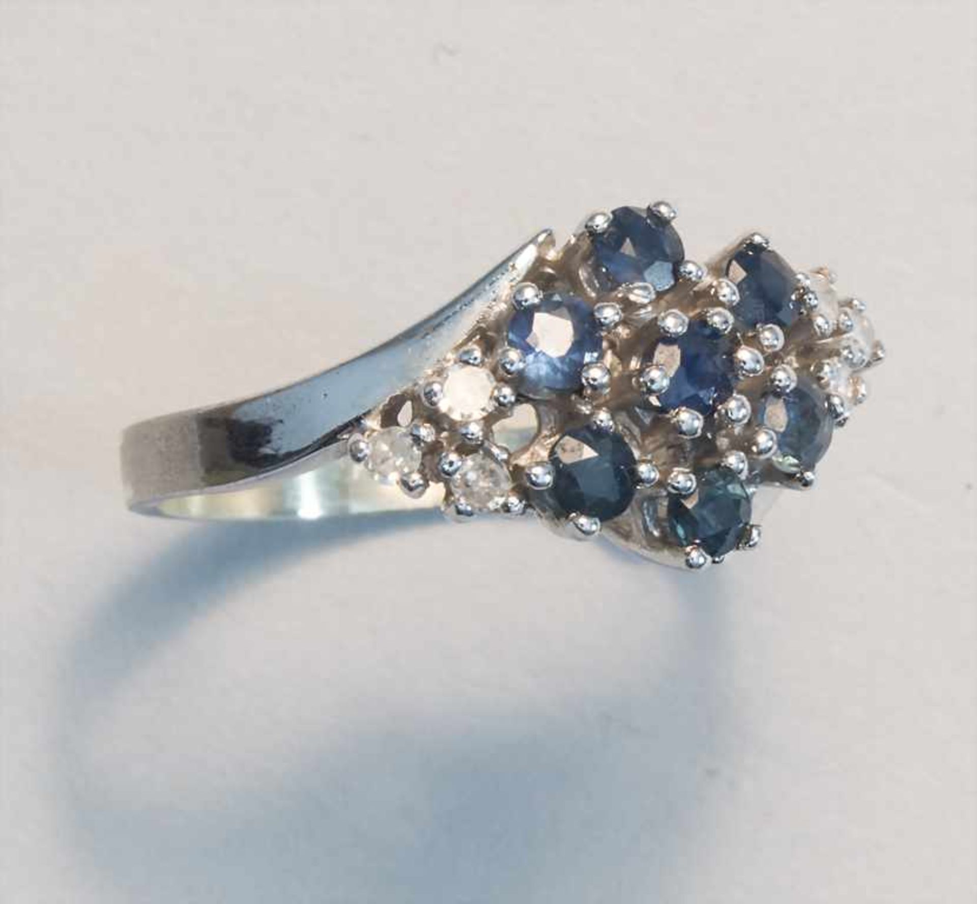 Damenring mit Diamanten und Saphiren / A ladies ring with diamonds and sapphires - Image 2 of 4