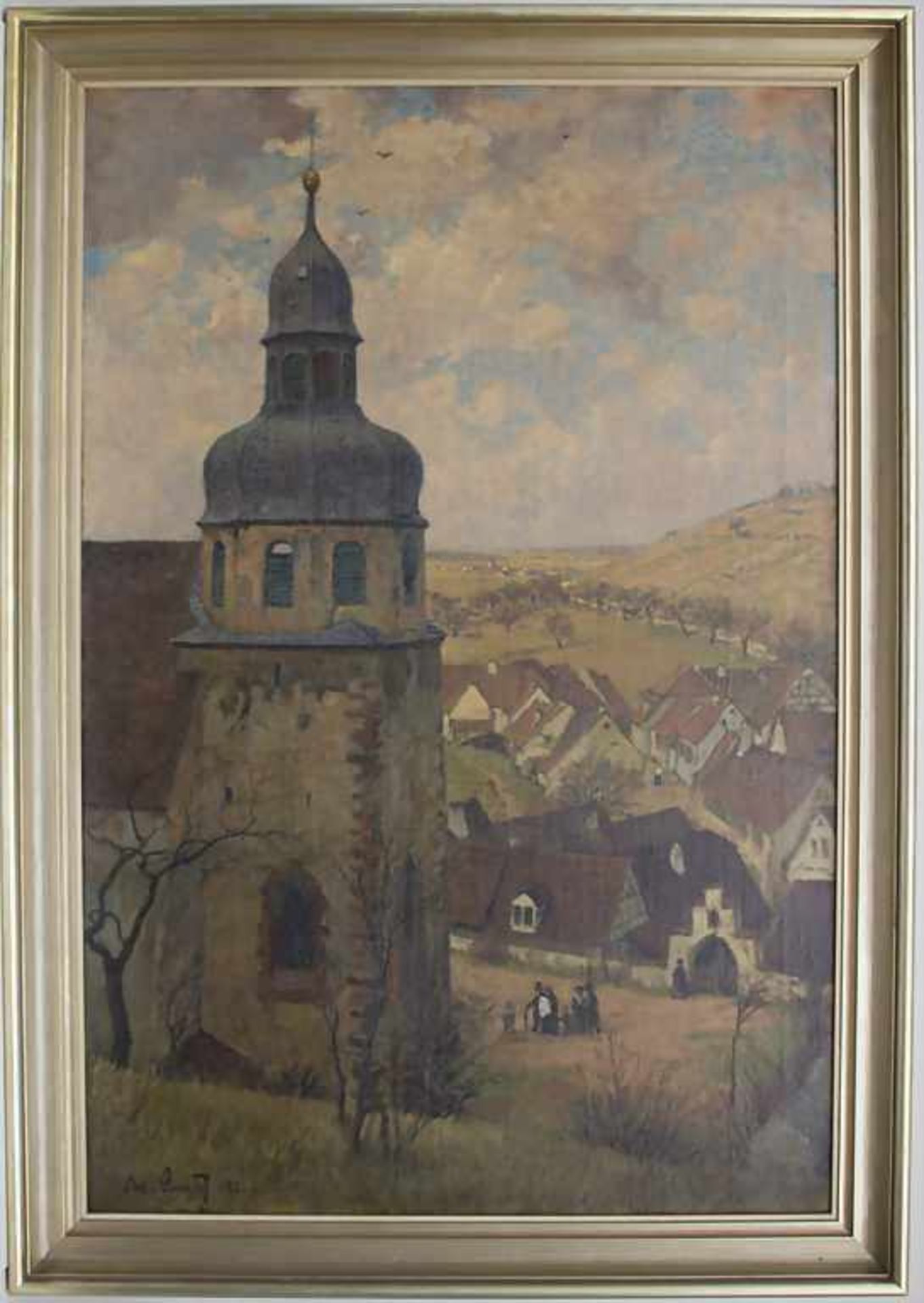 Adolf Luntz (1875-1924), 'Kirchturm im Neckartal' / 'A church tower in the Neckar valley' - Bild 2 aus 6