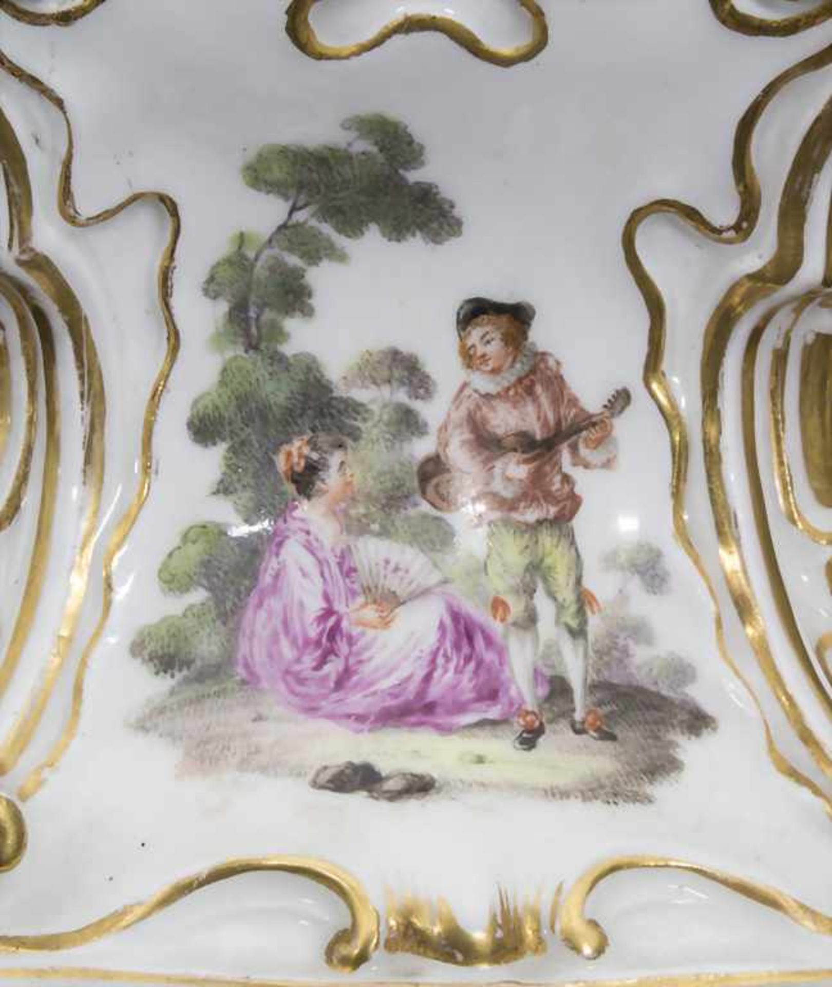 Paar frühe Sockel mit Watteau Malerei / A pair of early pedestals, Meissen, um 1745 - Image 17 of 17