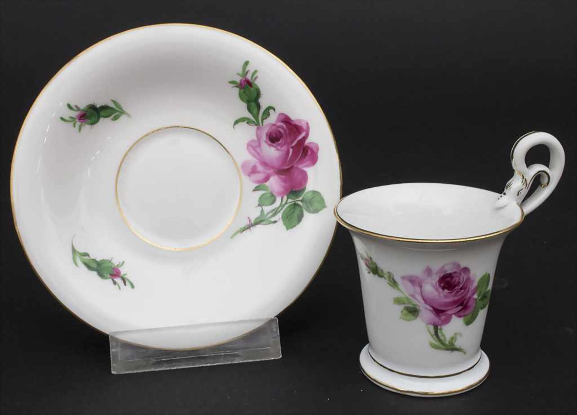 Konvolut Porzellane mit Rosendekor / A set of porcelain with roses, Meissen, 20. Jh. - Bild 6 aus 13