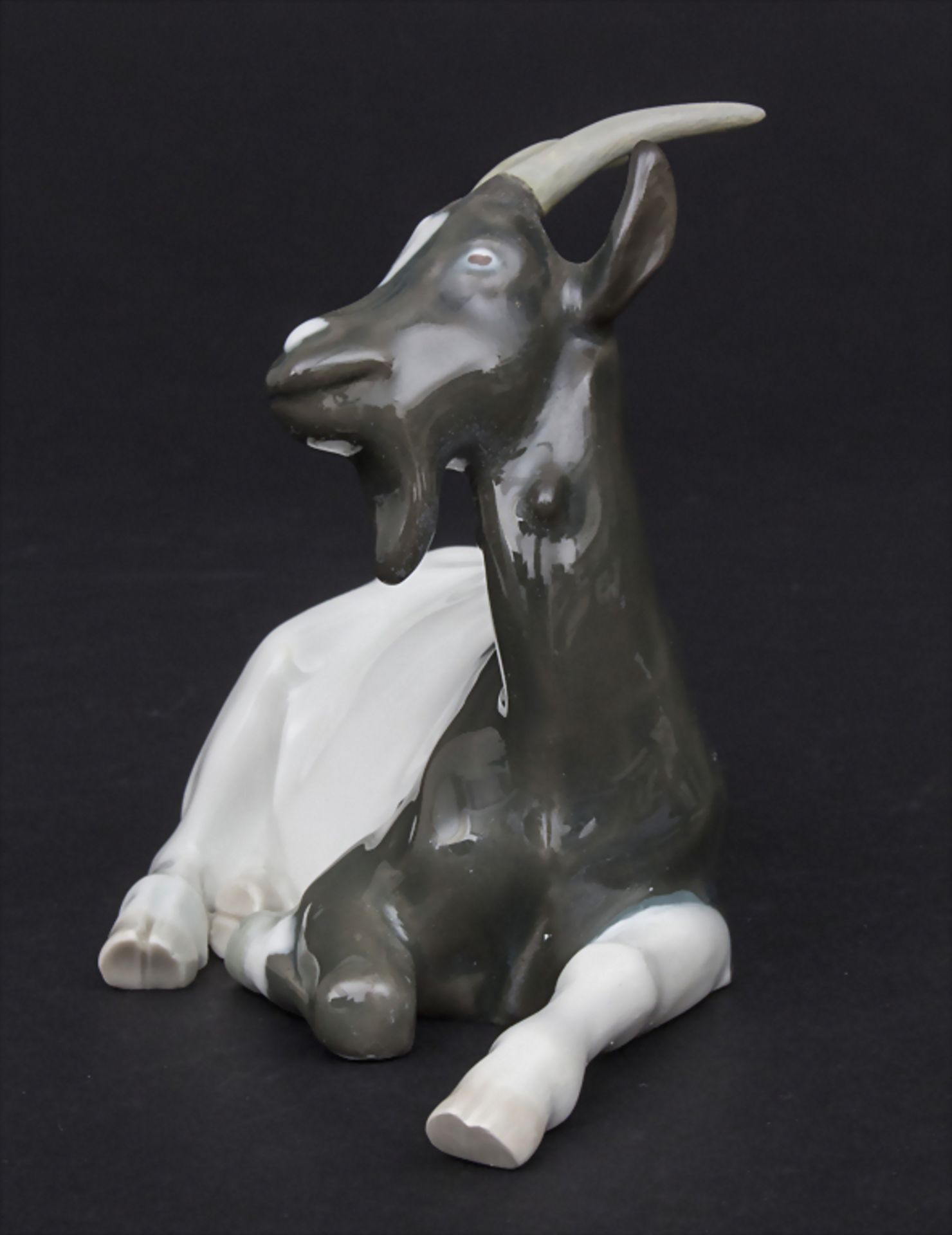 Jugendstil Tierfigur 'Ziegenbock' / An Art Nouveau animal figure of a billy goat, Erich Hösel, - Bild 6 aus 9