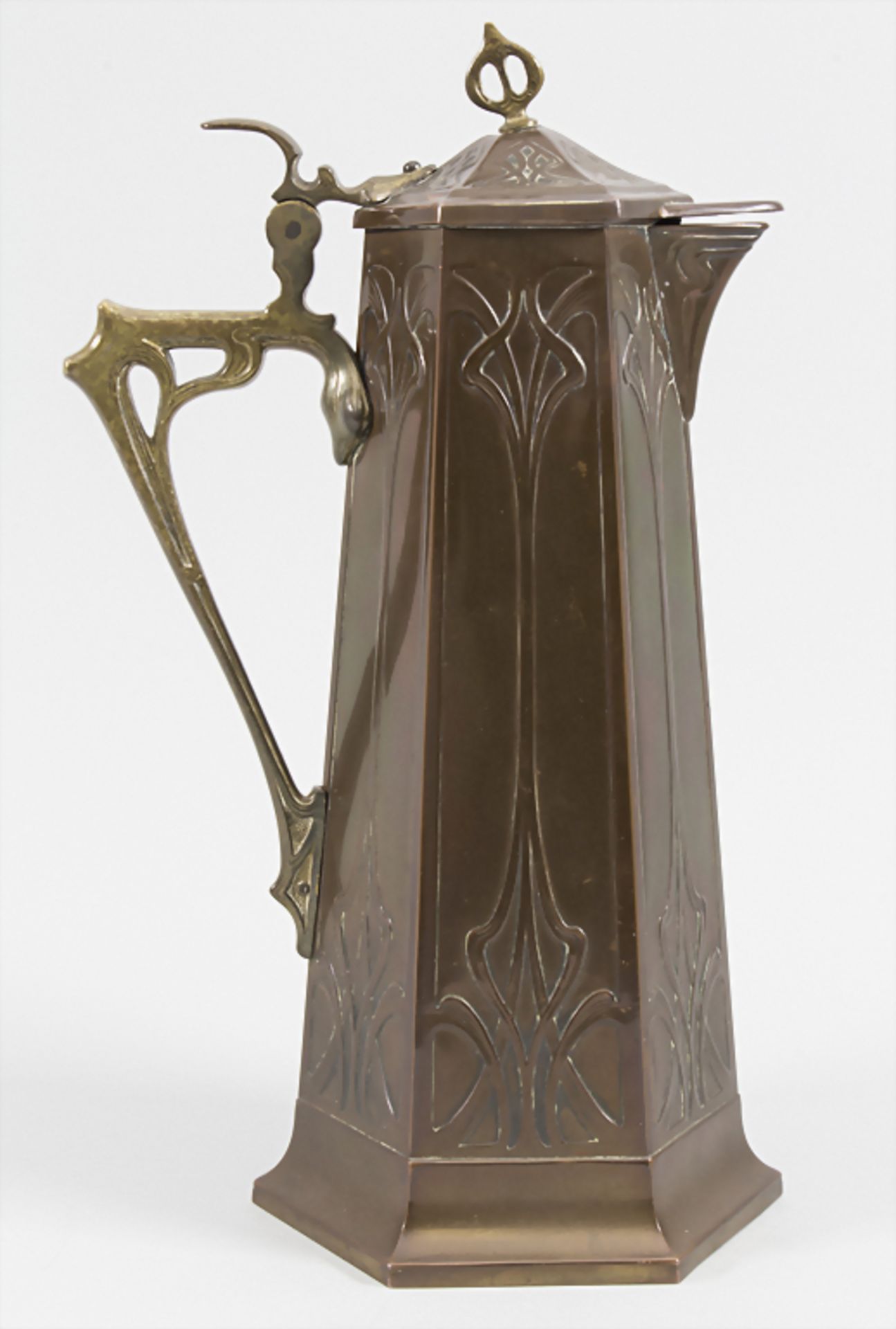 Große Jugendstil Kanne / A large Art Nouveau pitcher, WMF, um 1900 - Image 2 of 4