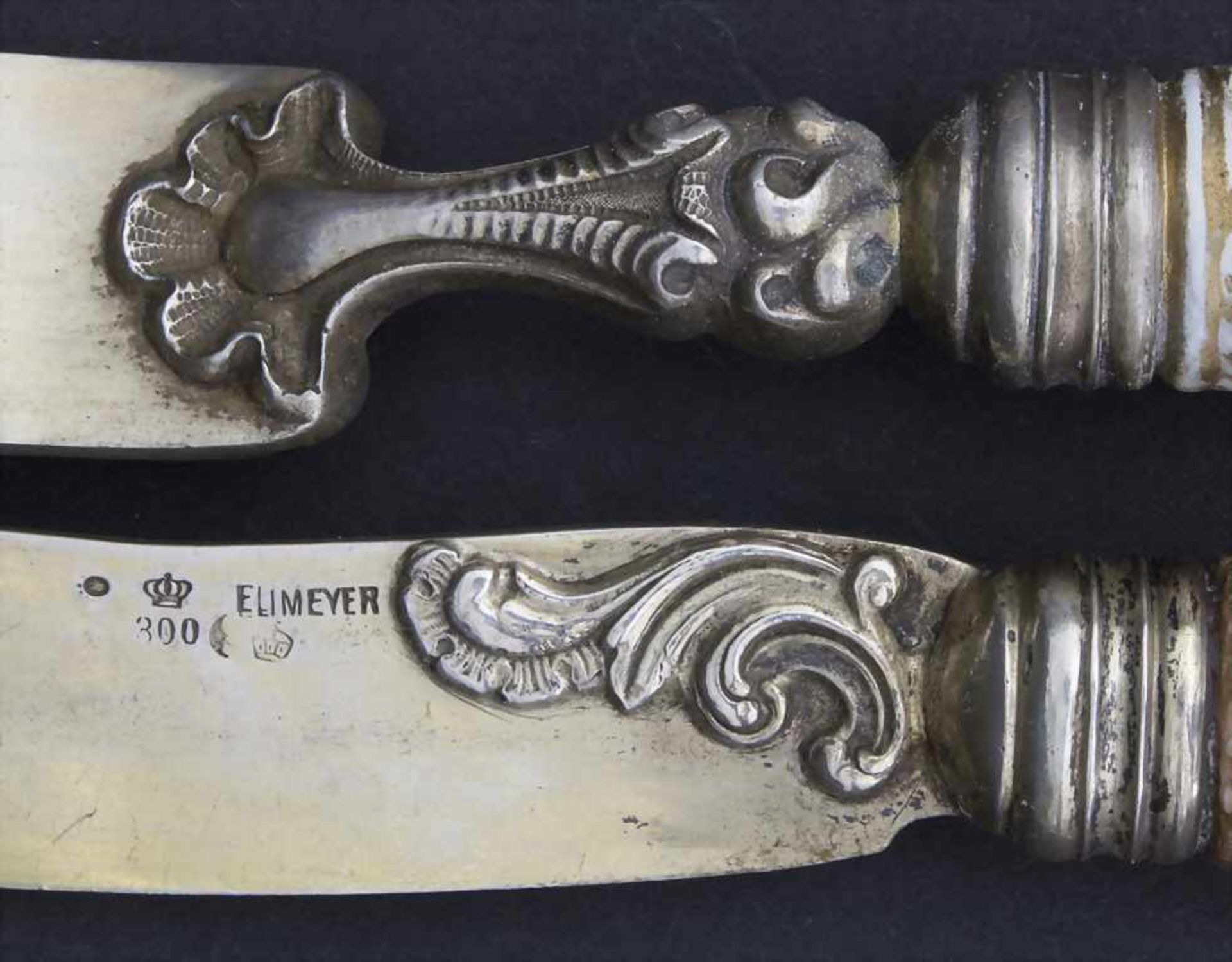 Messer und Gabel mit Kauffahrtei-Szenen / A knife and fork with harbor scenes, Meissen und - Image 6 of 8