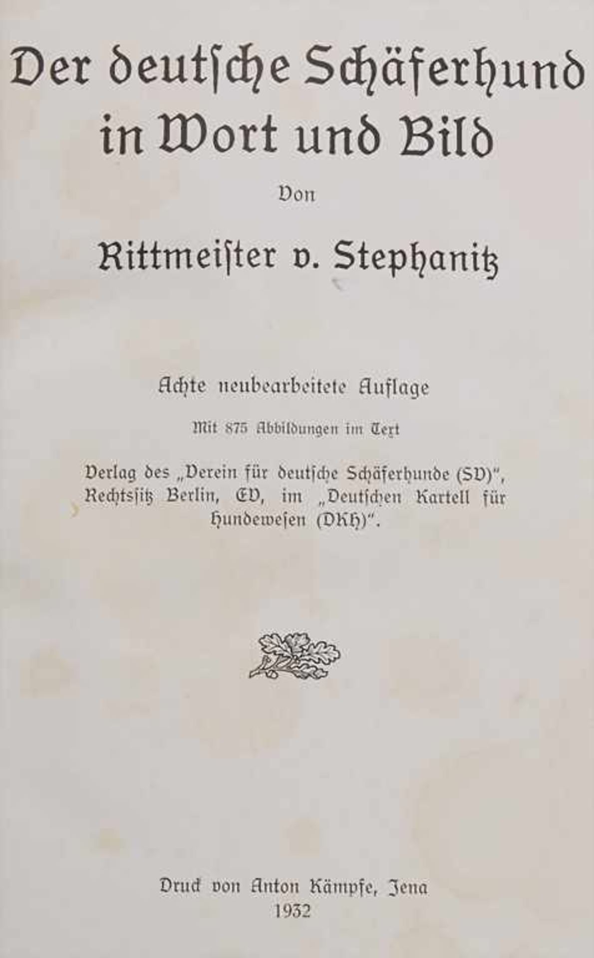 Rittmeister v. Stephanitz: 'Der deutsche Schäferhund' - Bild 3 aus 6