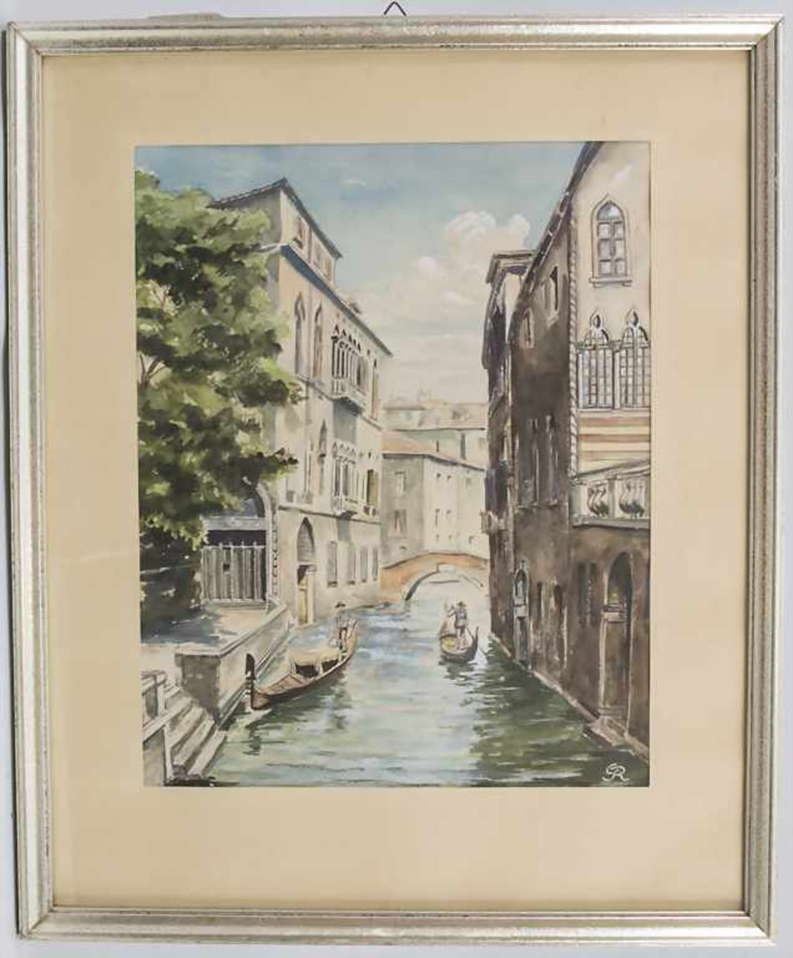 Monogrammist 'GR' (19.Jh.), 'Kanal in Venedig' / 'A canal in Venice' - Bild 2 aus 5