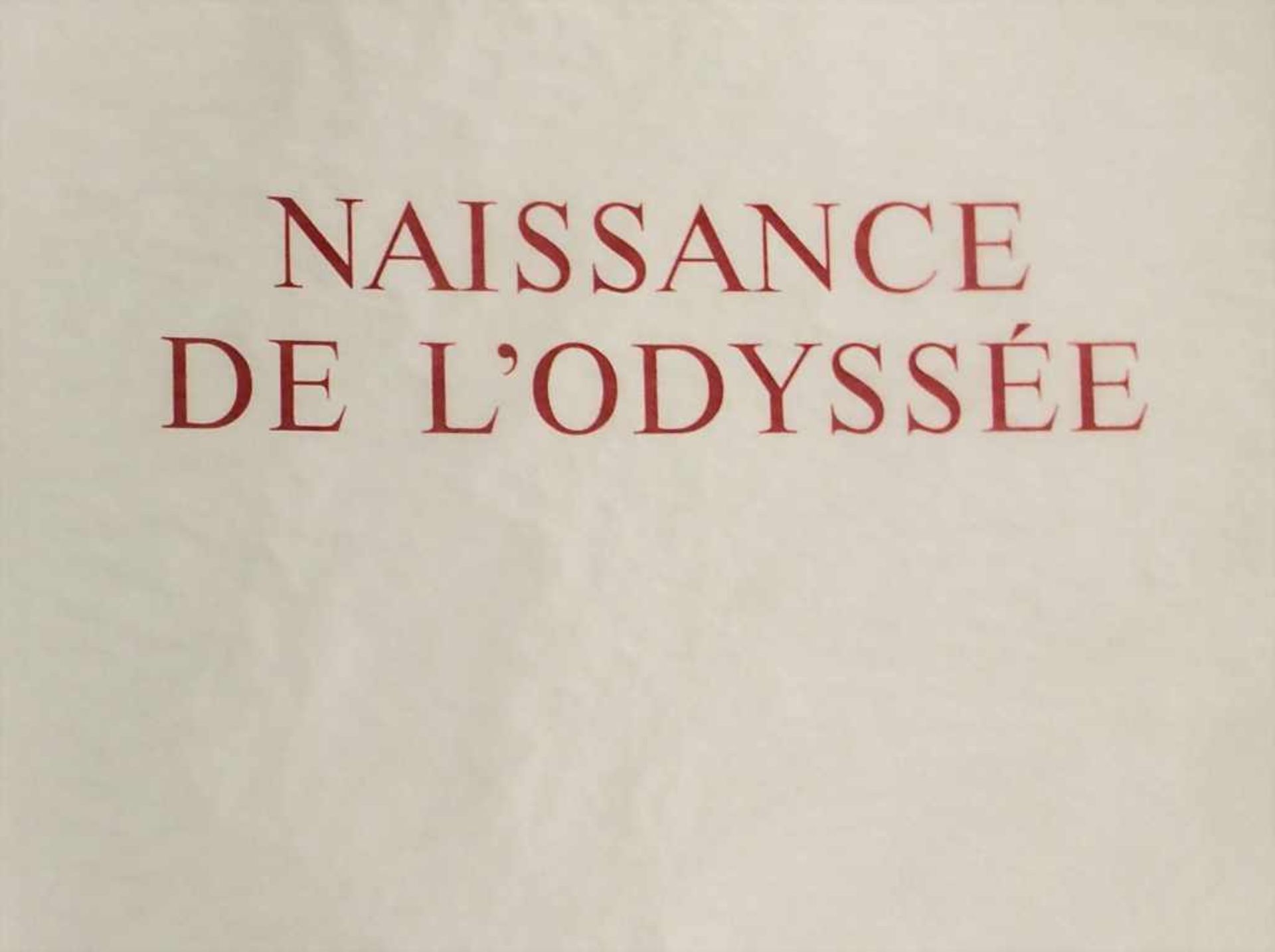 Adrien Holy / Jean Giono: 'Naissance de l'Odyssée'