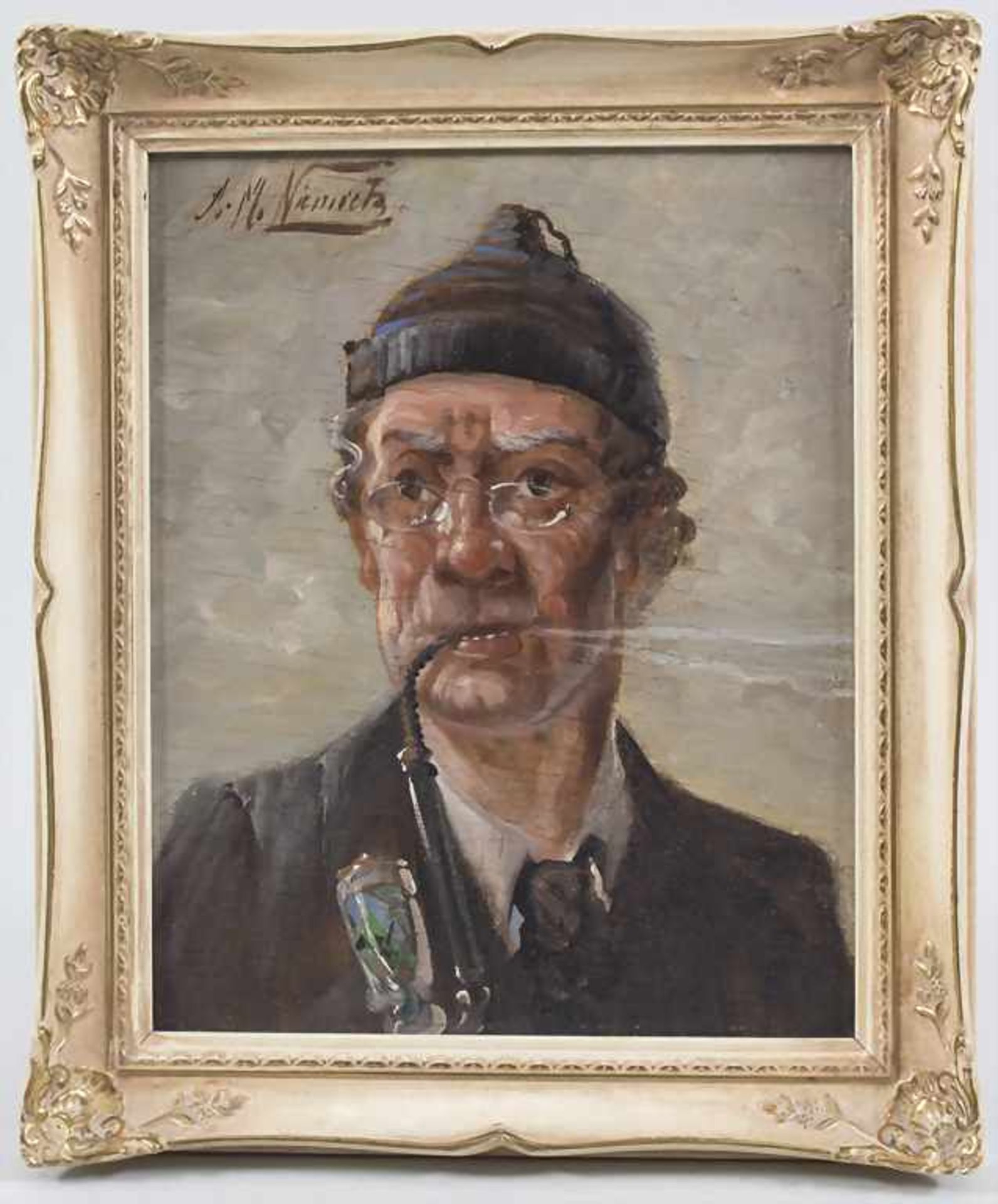 Alfons Maria Niemitz (20. Jh.), 'Mann mit Pfeife / 'A man with a pipe'
