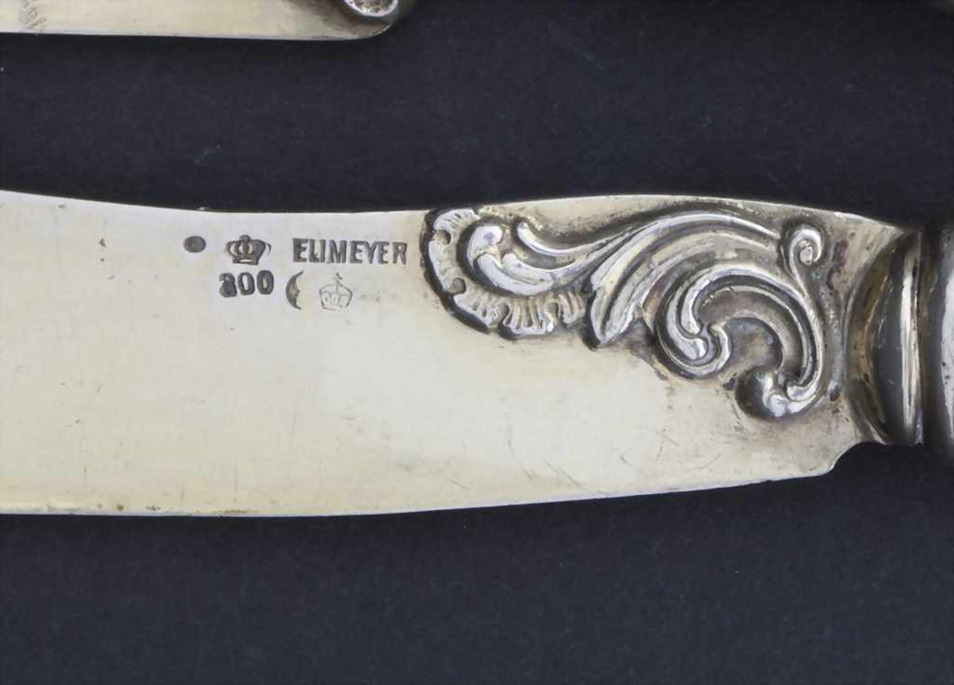 Messer und Gabel mit Kauffahrtei-Szenen / A knife and fork with harbor scenes, Meissen und - Bild 6 aus 7