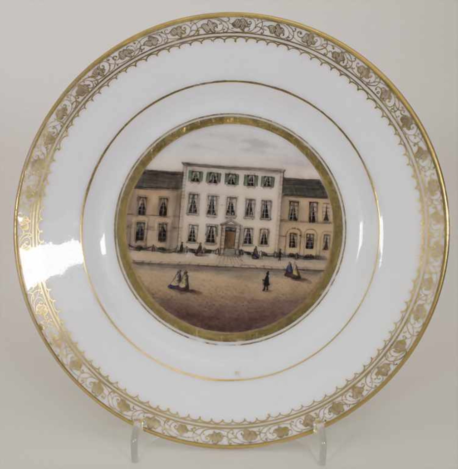 4 Teller mit Ansichten von Hamburg / 4 decorative plates with views of Hamburg, deutsch, 1. Hälfte - Bild 11 aus 13
