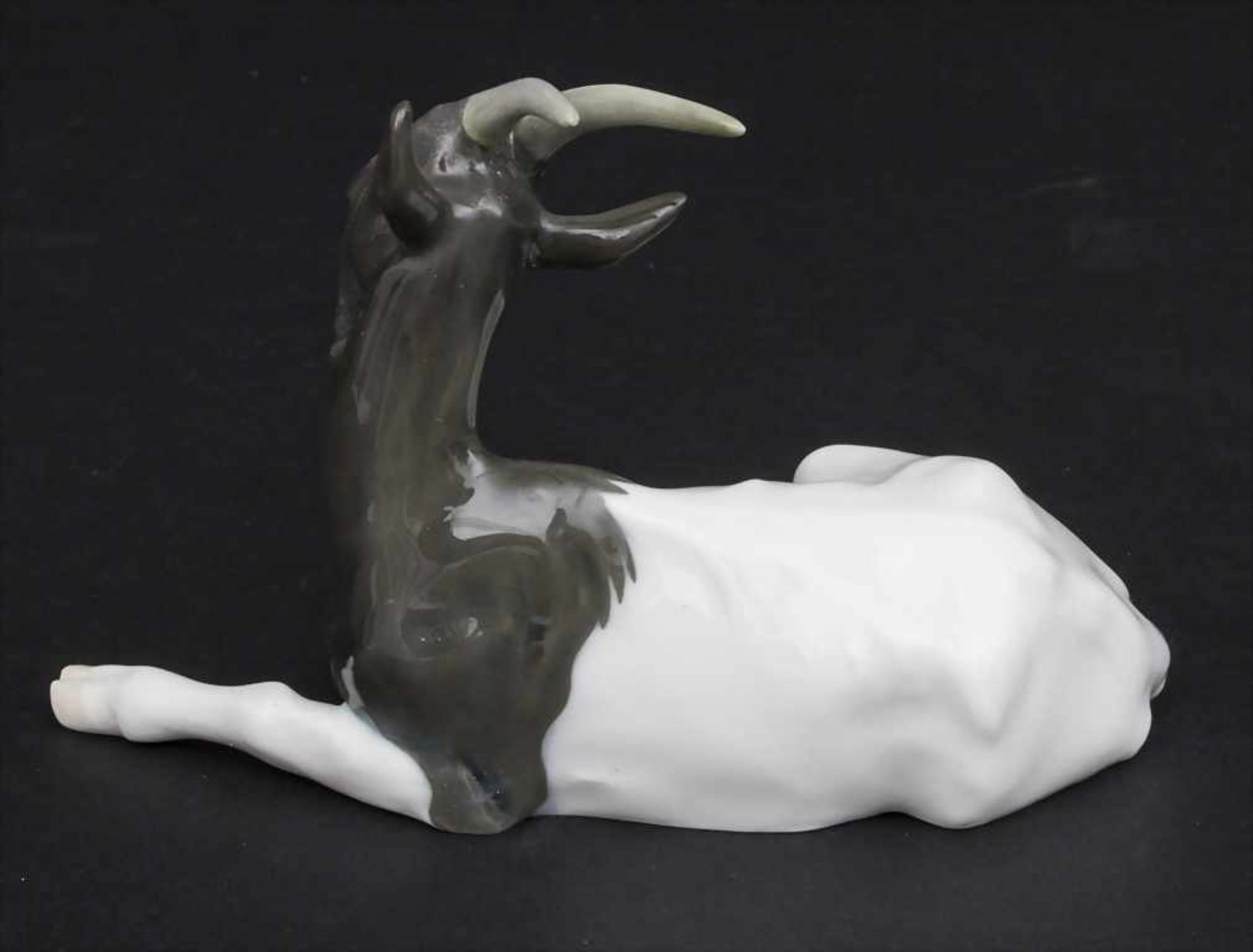 Jugendstil Tierfigur 'Ziegenbock' / An Art Nouveau animal figure of a billy goat, Erich Hösel, - Bild 4 aus 9