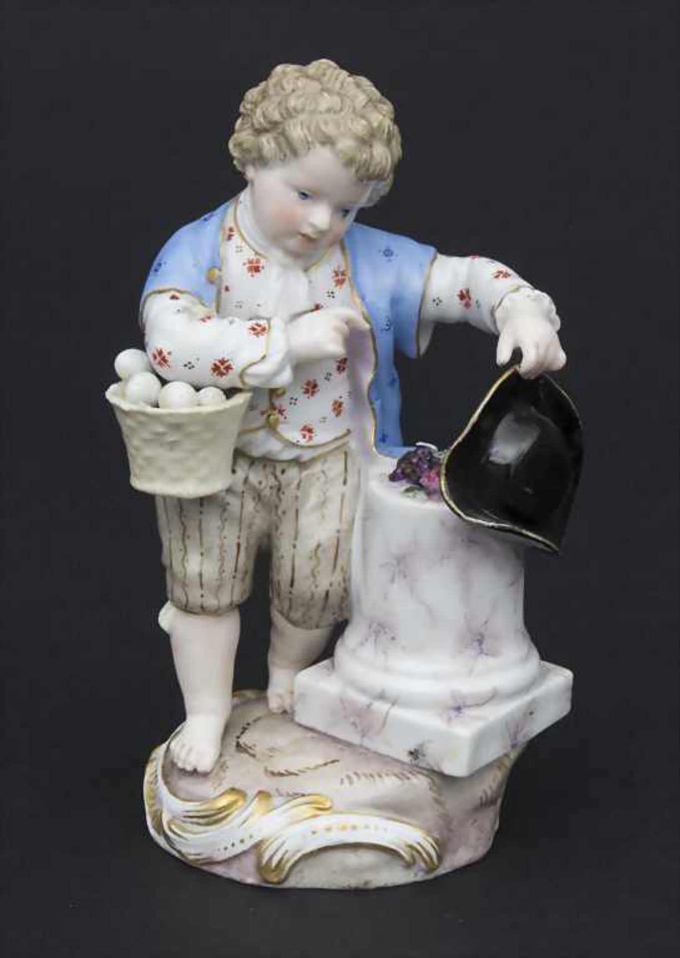 Gärtnerkind 'Junge mit Eierkorb' / A gardener's child 'boy with egg basket', Meissen, Mitte 19. Jh. - Image 5 of 9