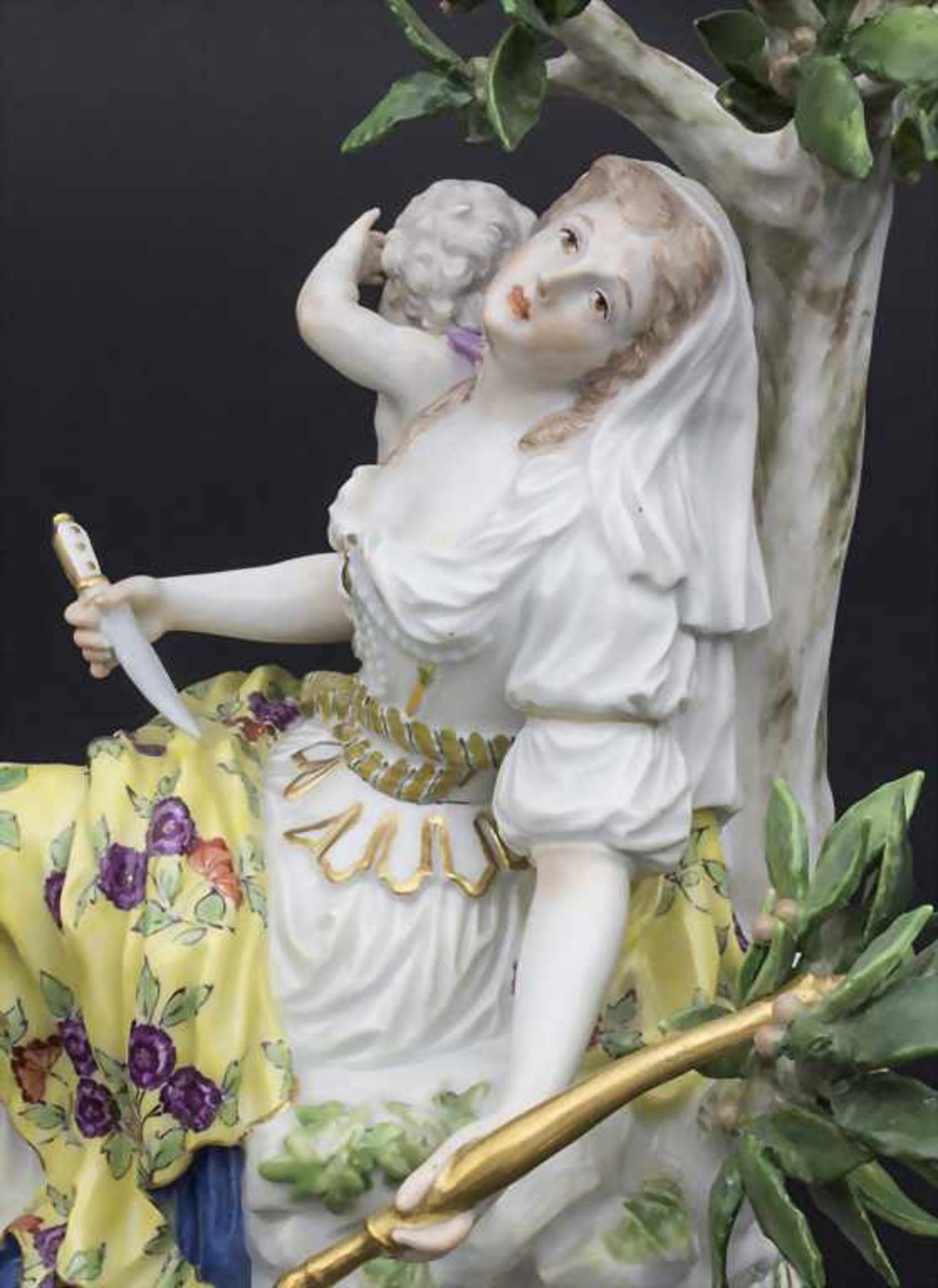 Figurengruppe 'Melpomene mit Putto' / A figural group 'Melpomene with cupid', Meissen, 19. Jh. - Image 7 of 8