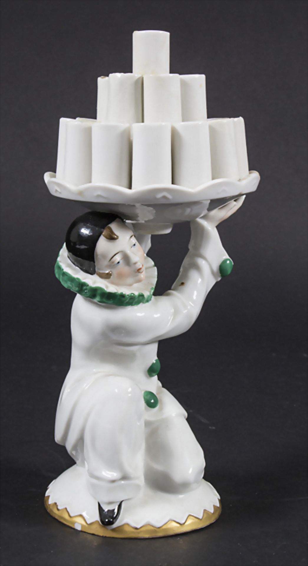 Art Déco Pierrot als Zigarettenhalter / An Art Deco figure of a pierrot as cigaretteholder, - Image 4 of 6