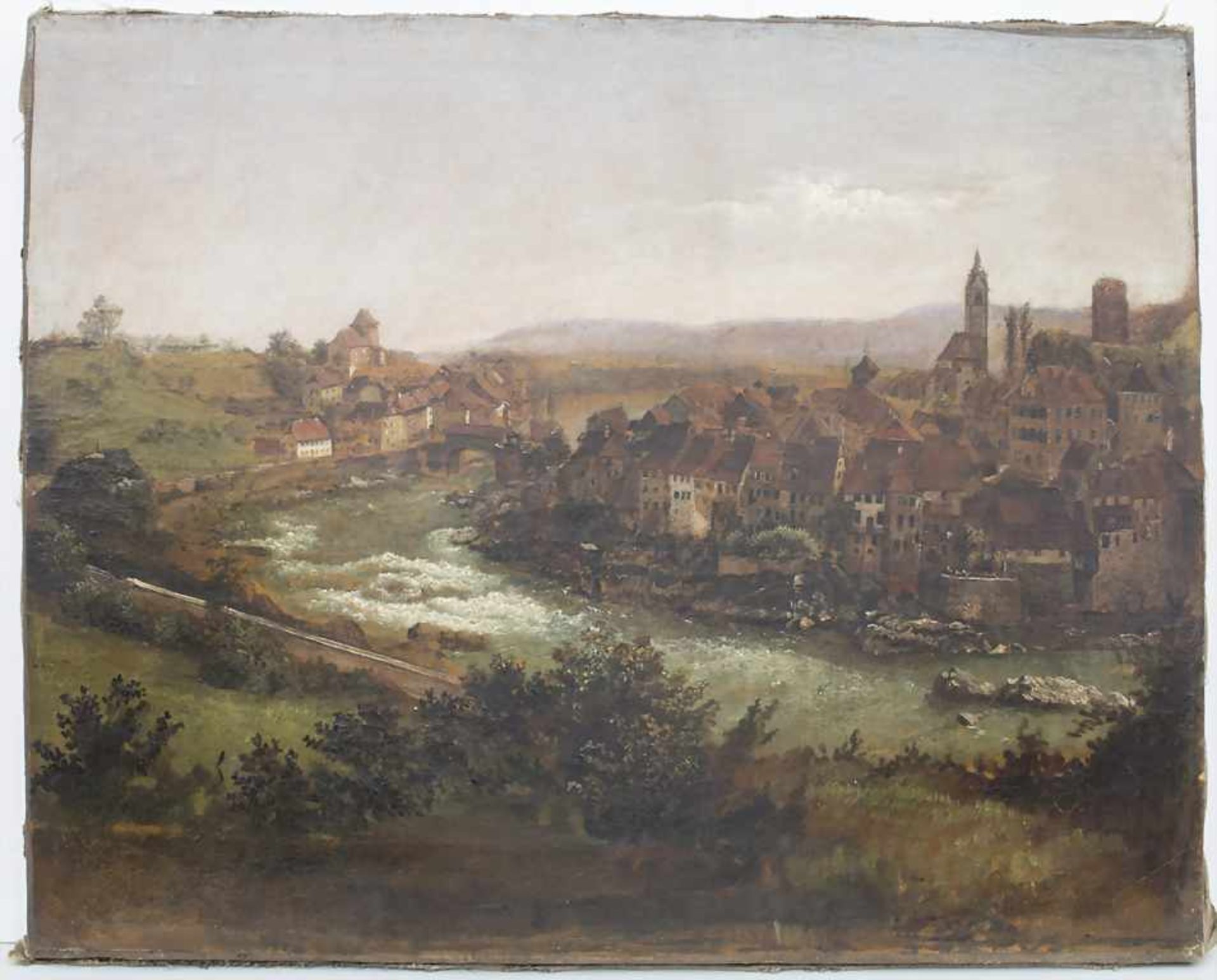 Künstler des 18. Jh., 'Blick auf eine Mittelalterstadt' / 'A view on a medieval town'