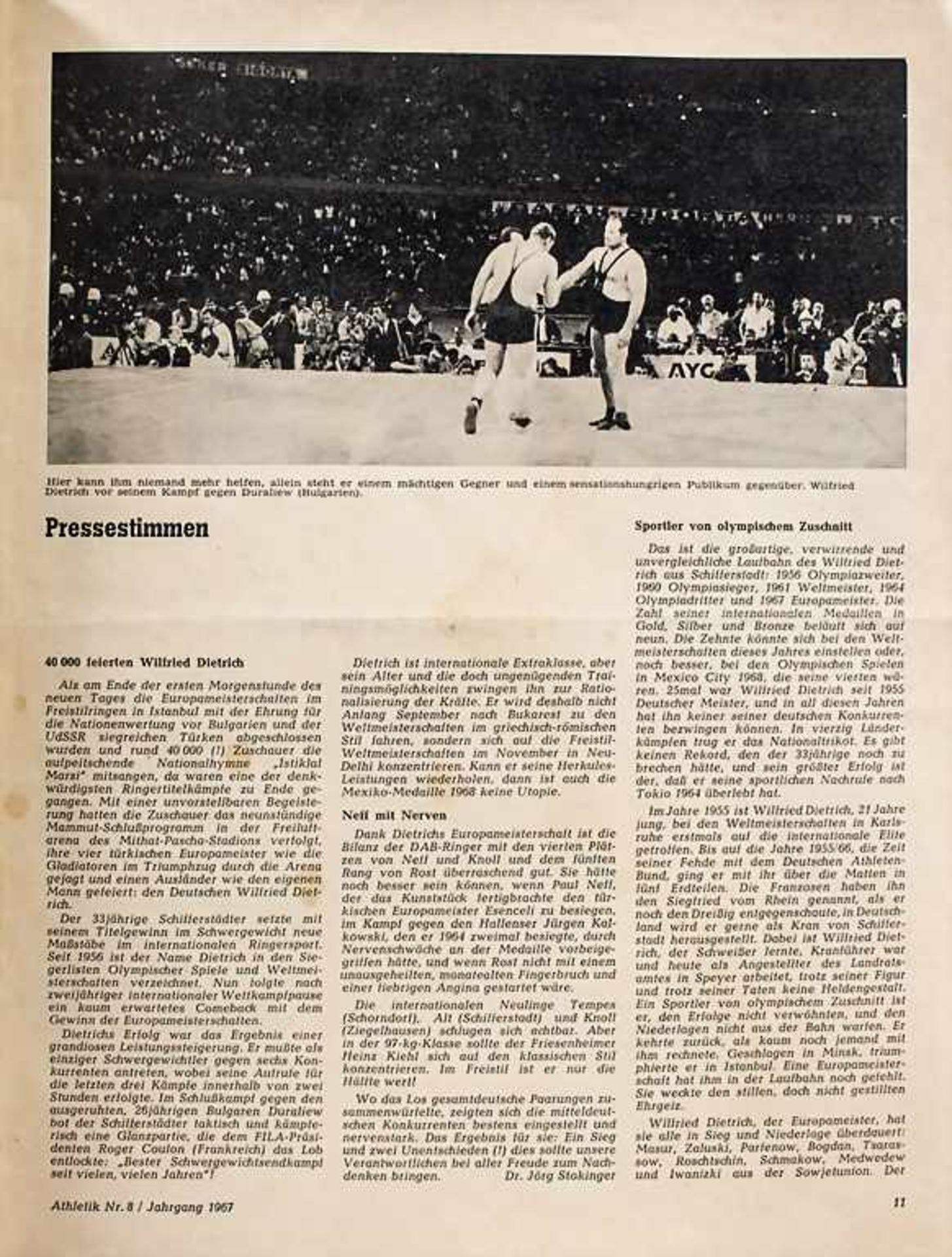 Konvolut 21 Pressefotos und ein Heft (Athletik 1967) - Bild 6 aus 6