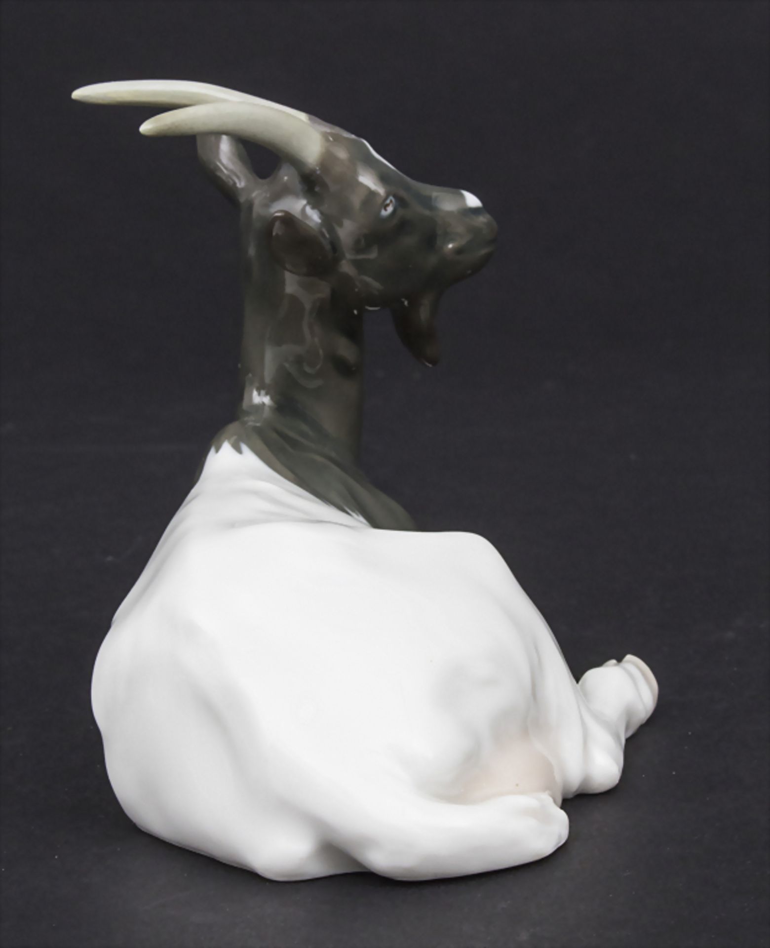 Jugendstil Tierfigur 'Ziegenbock' / An Art Nouveau animal figure of a billy goat, Erich Hösel, - Bild 5 aus 9