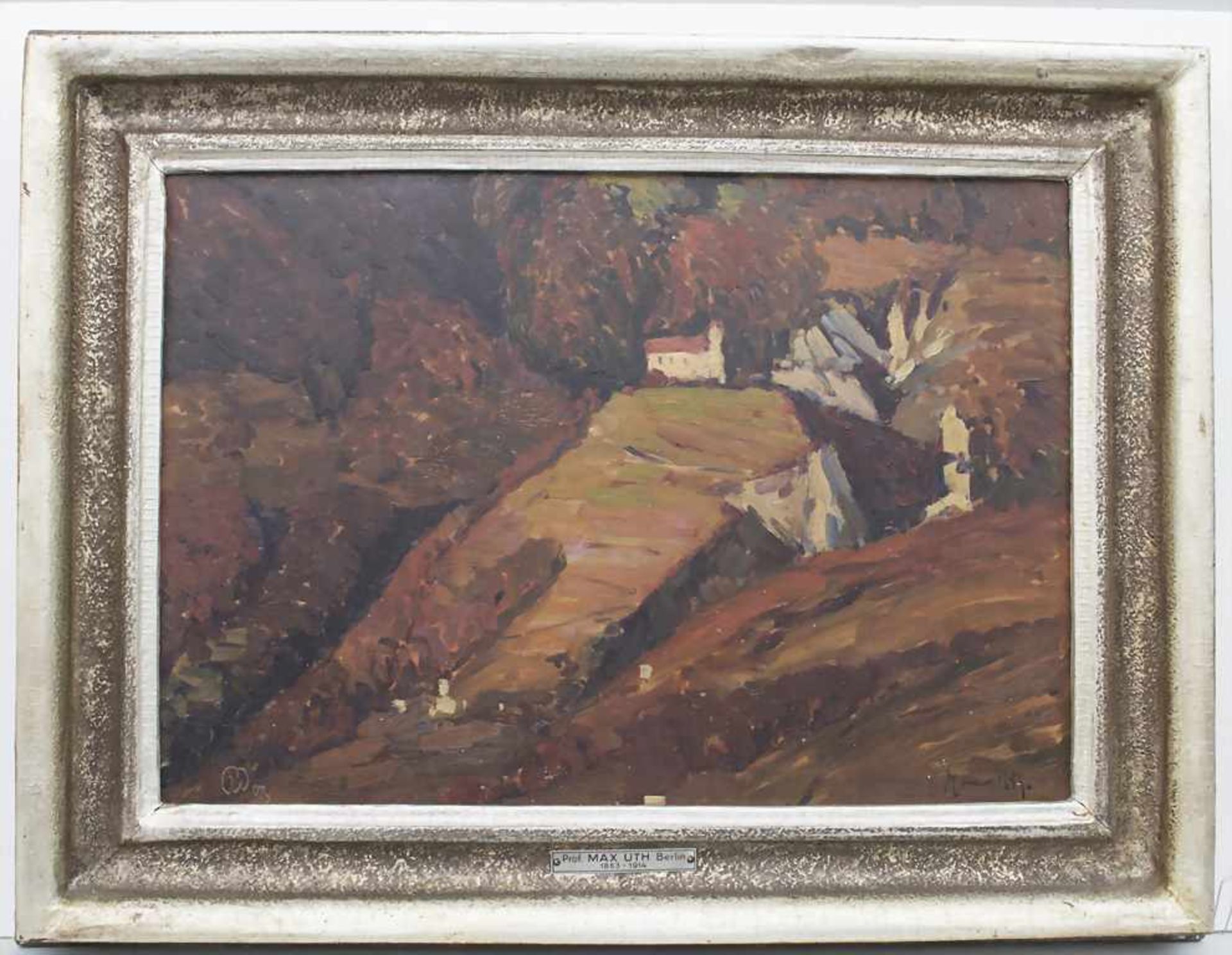 Prof. Max Uth (1863-1914), 'Landschaft mit Schloss Tirol' / 'A landscape with the castle Tirol' - Bild 2 aus 8