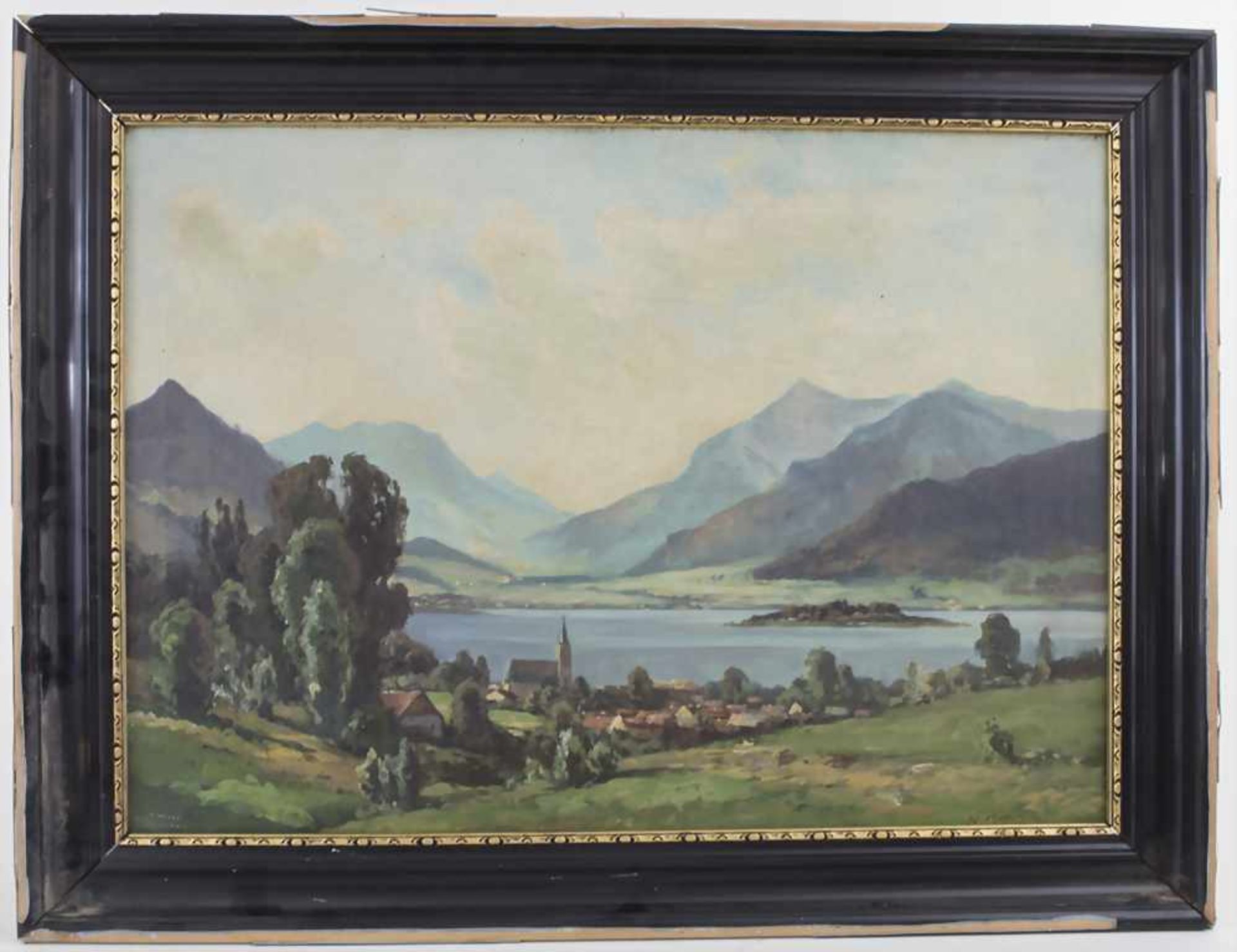 Klaus Richter (1887-1948), 'Voralpenlandschaft mit See' / 'A prealp landscape' - Bild 2 aus 5