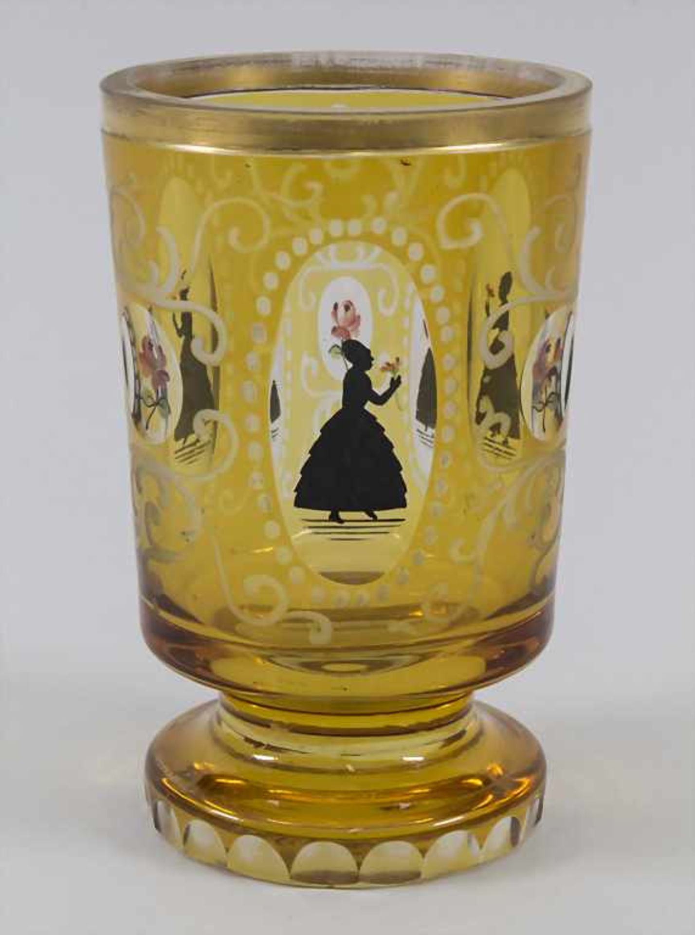 Bäderglas / A glass with Biedermeier decor, Böhmen, 19. Jh. - Image 2 of 6