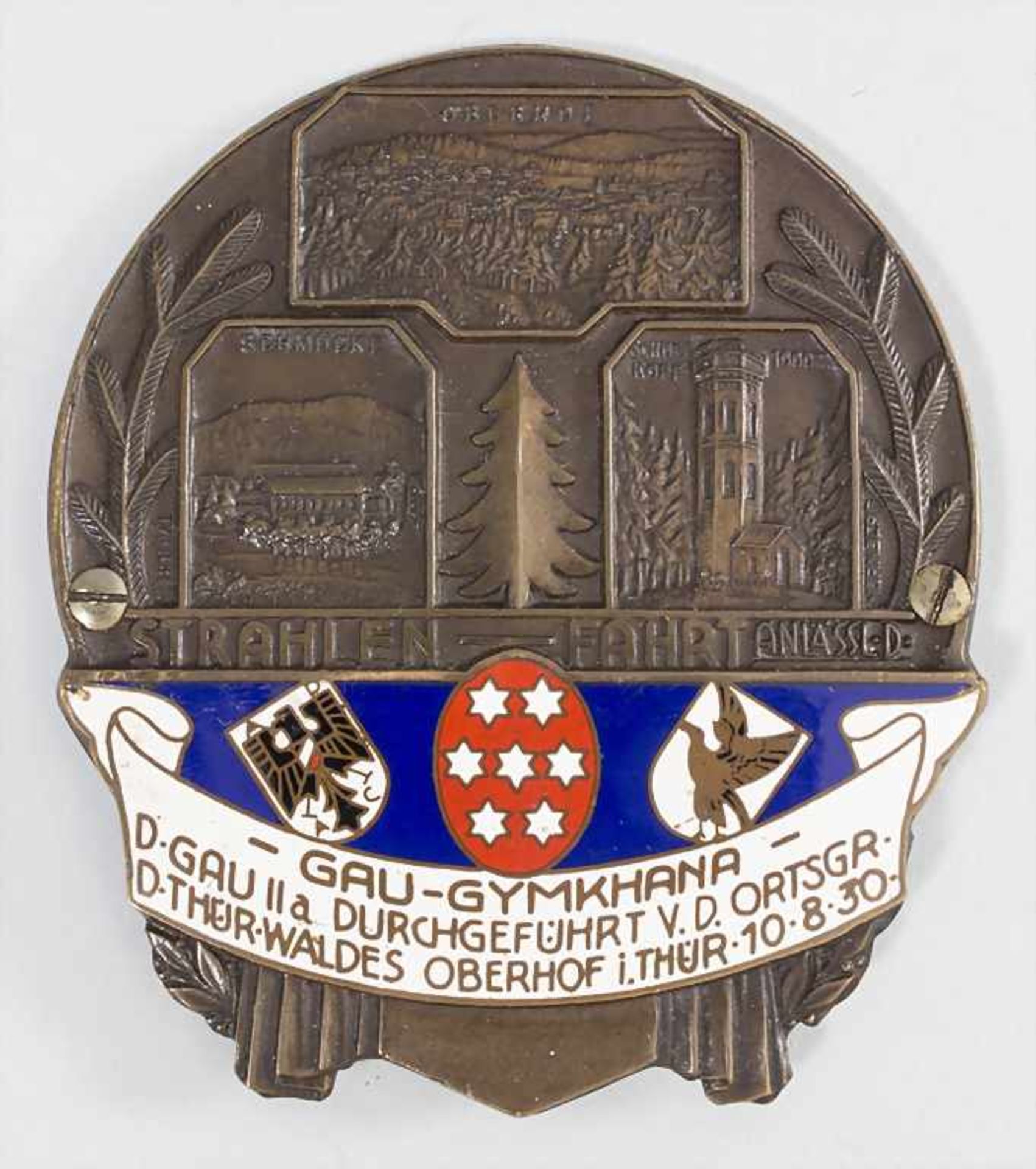 Automobilia Plakette / An automobile badge, Oberhof in Thüringen, 1930