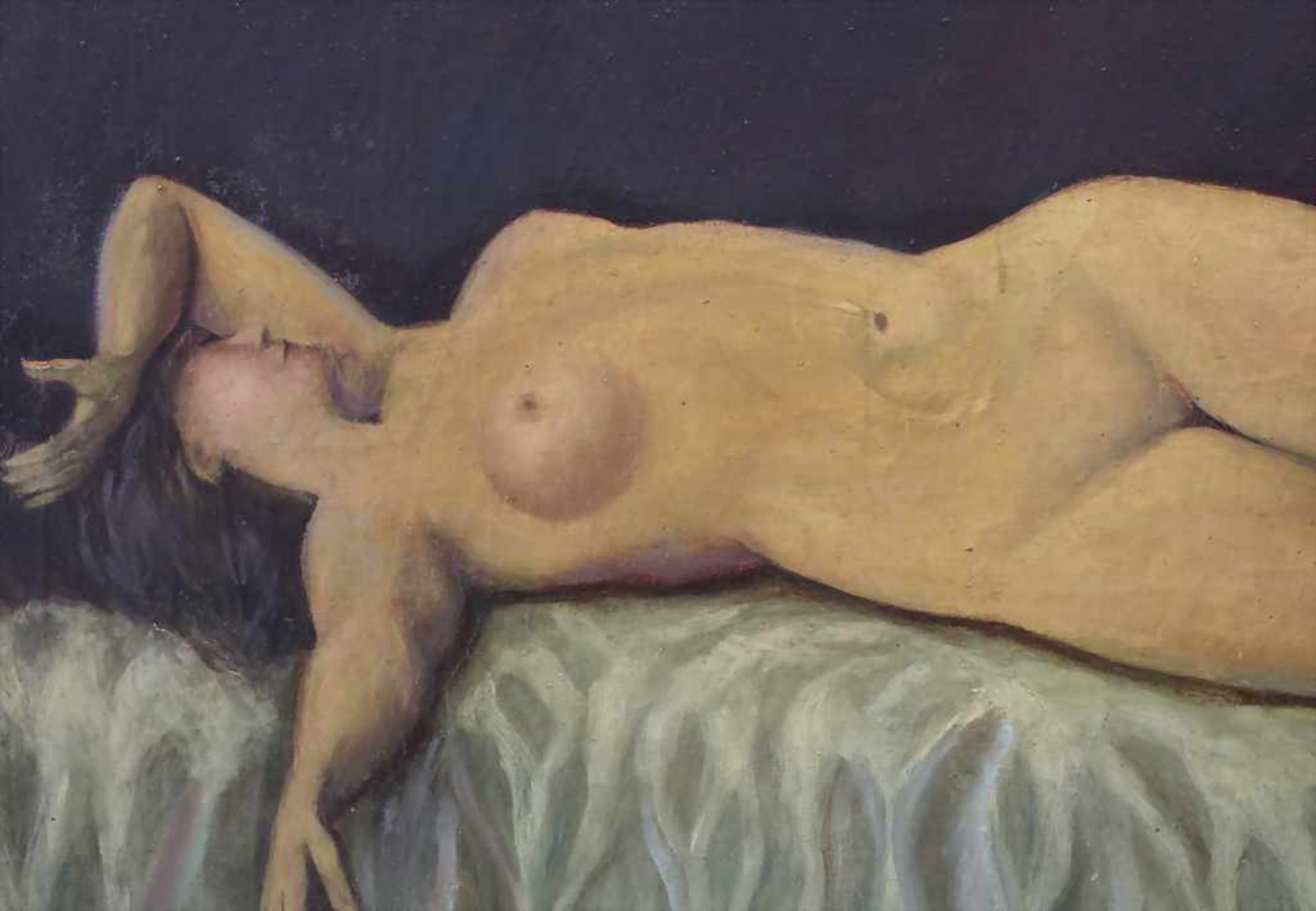 Ungarischer Künstler (19./20. Jh.), 'Liegender weiblicher Akt' / 'A female nude', 1932 - Bild 3 aus 7