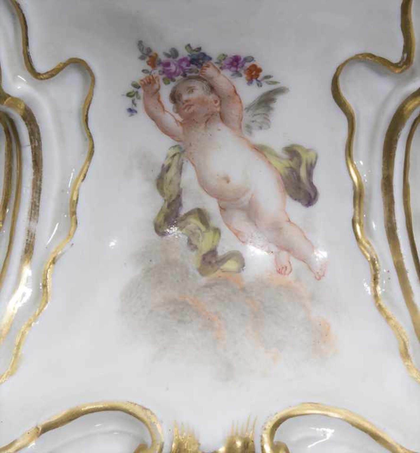 Paar frühe Sockel mit Watteau Malerei / A pair of early pedestals, Meissen, um 1745 - Image 7 of 17